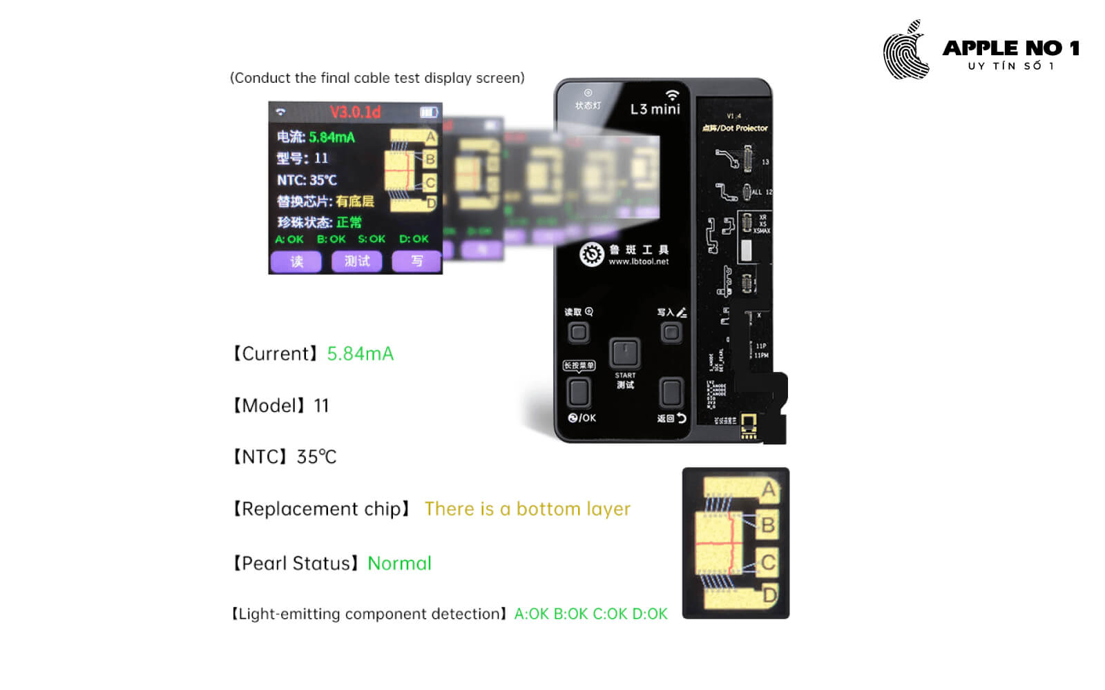 Box Luban L3 Mini hỗ trợ sửa Face iD iPhone