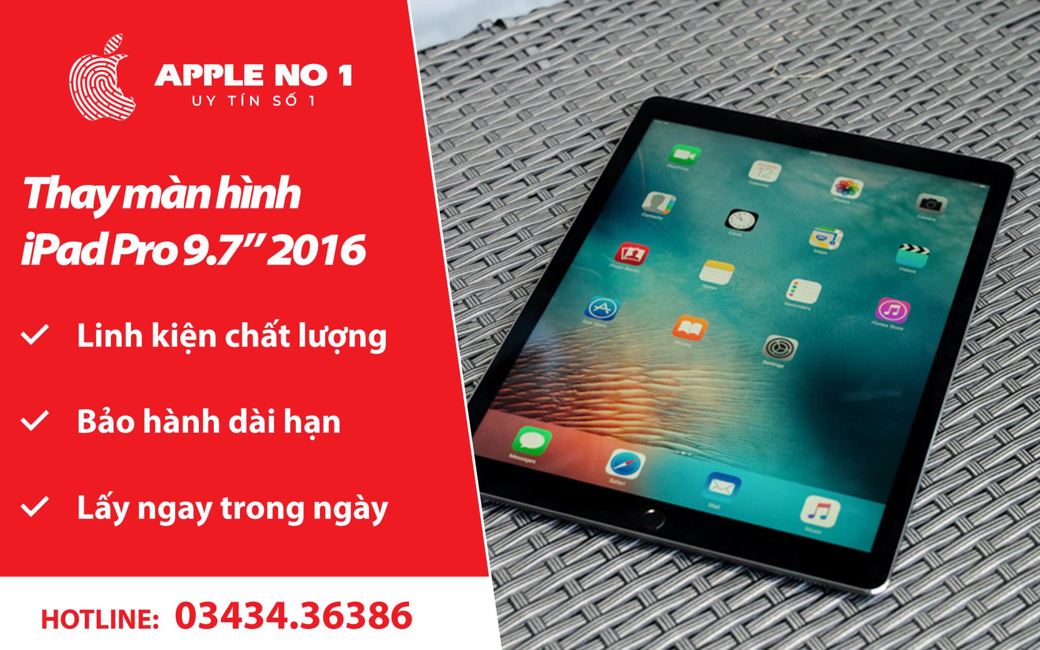 thay màn hình ipad pro 9.7 inch 2016 - apple no.1