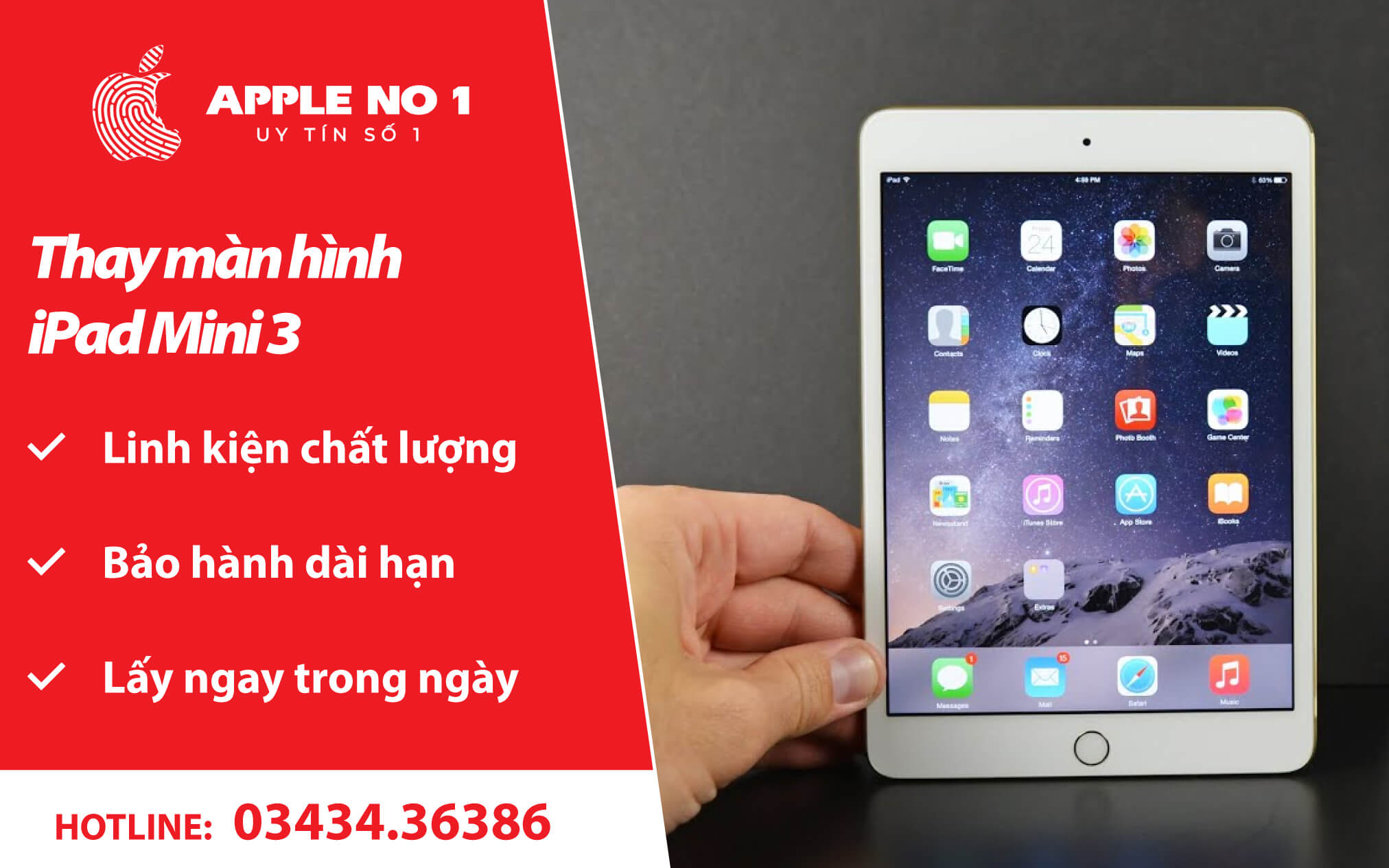 thay màn hình ipad mini 3 - apple no.1