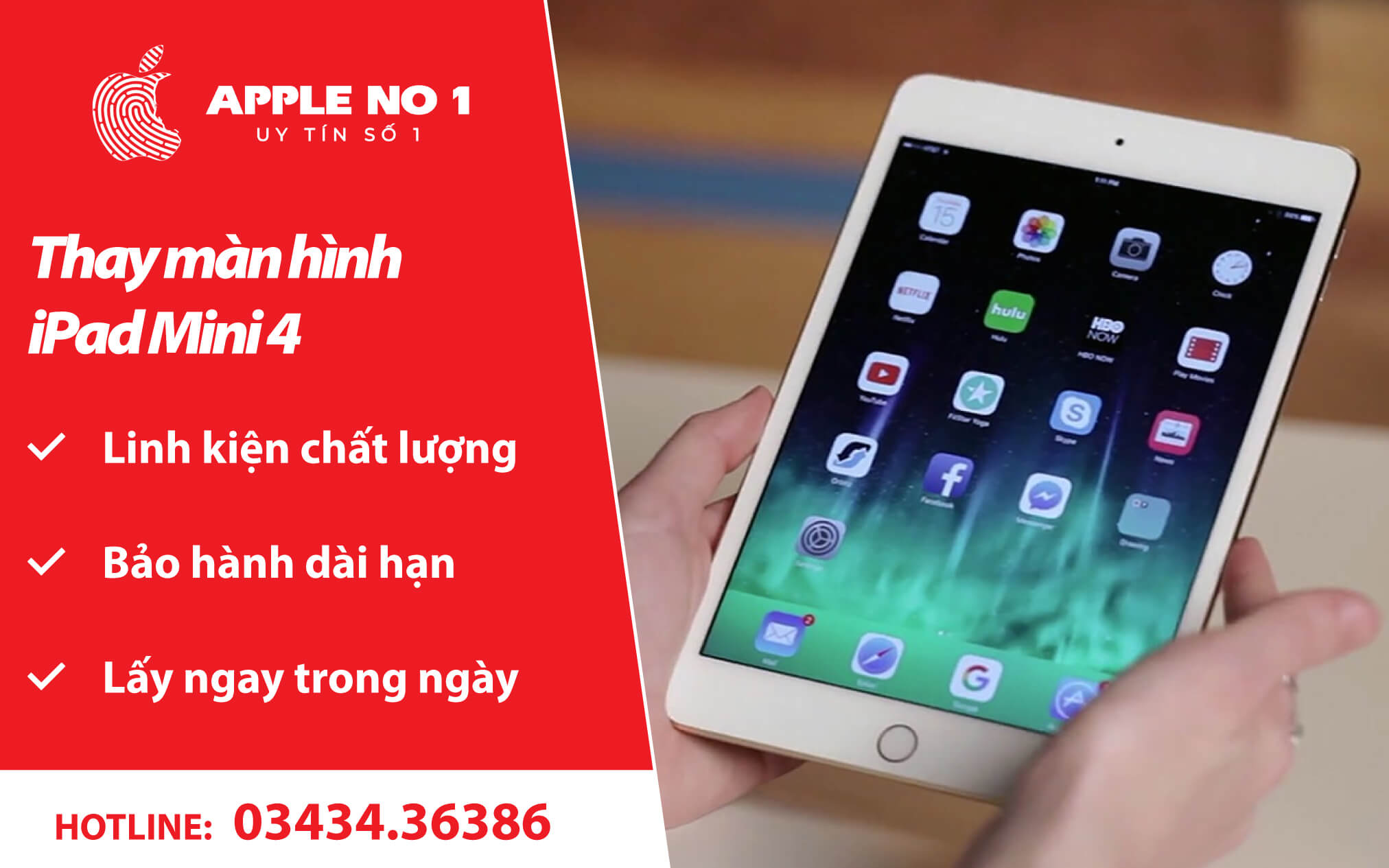 thay màn hình ipad mini 4 - apple no.1