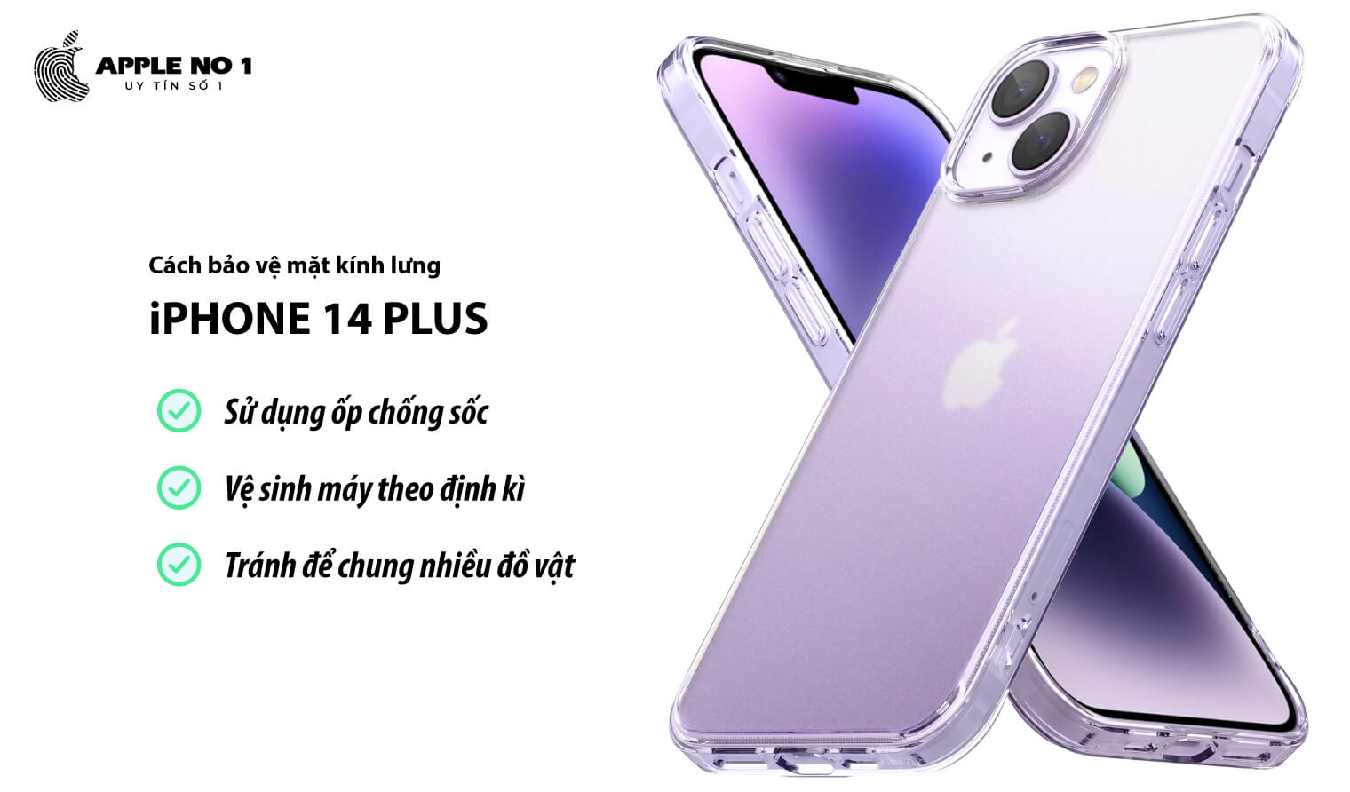 Cách bảo vệ kính lưng iPhone 14 Plus sau khi thay mới