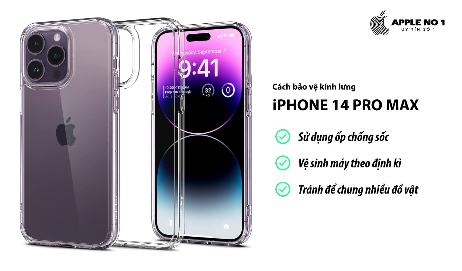 Cách bảo vệ kính lưng iPhone 14 Pro Max sau khi thay mới