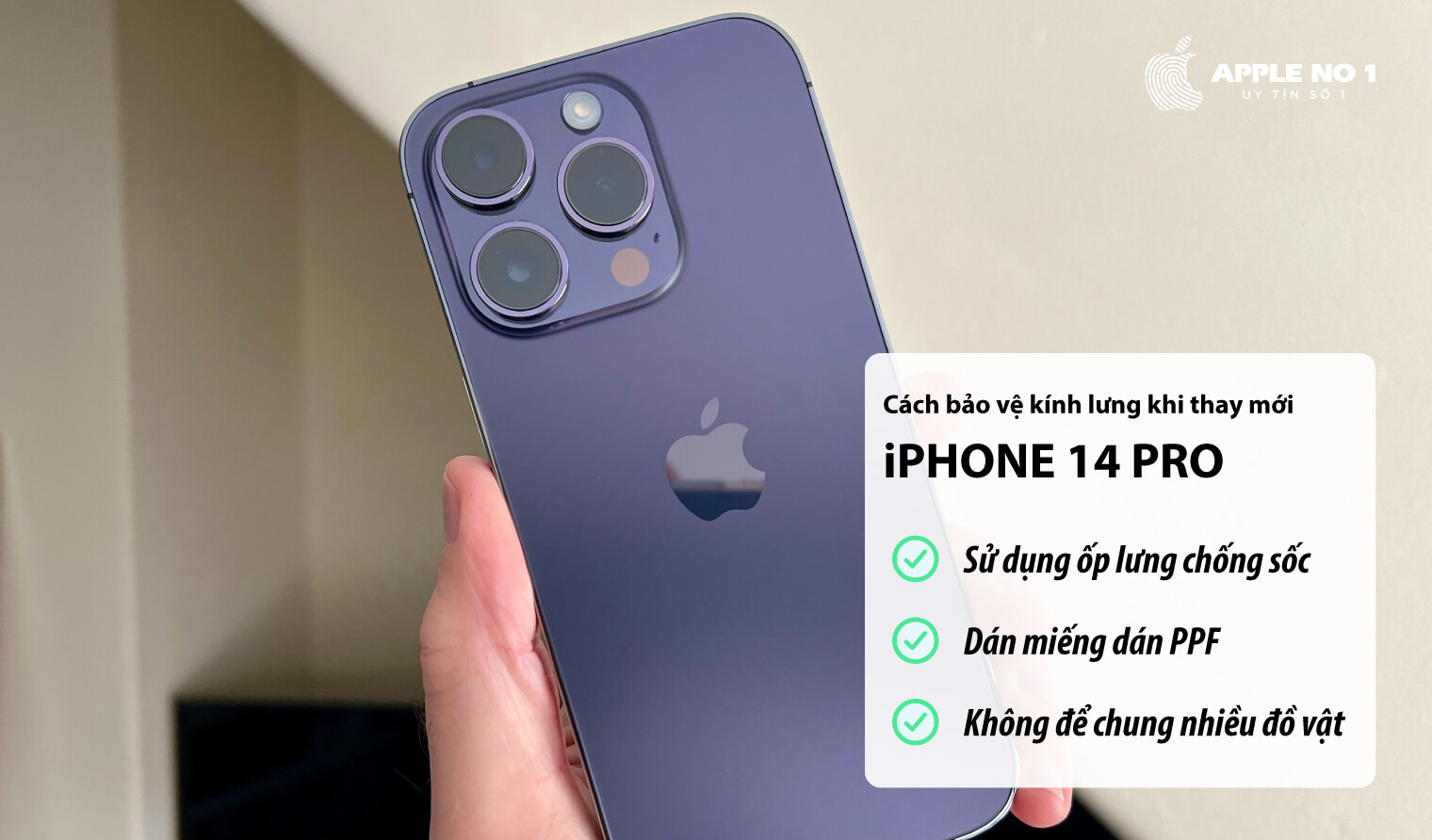 Làm thế nào để mặt kính lưng iPhone 14 Pro không bị trầy, xước