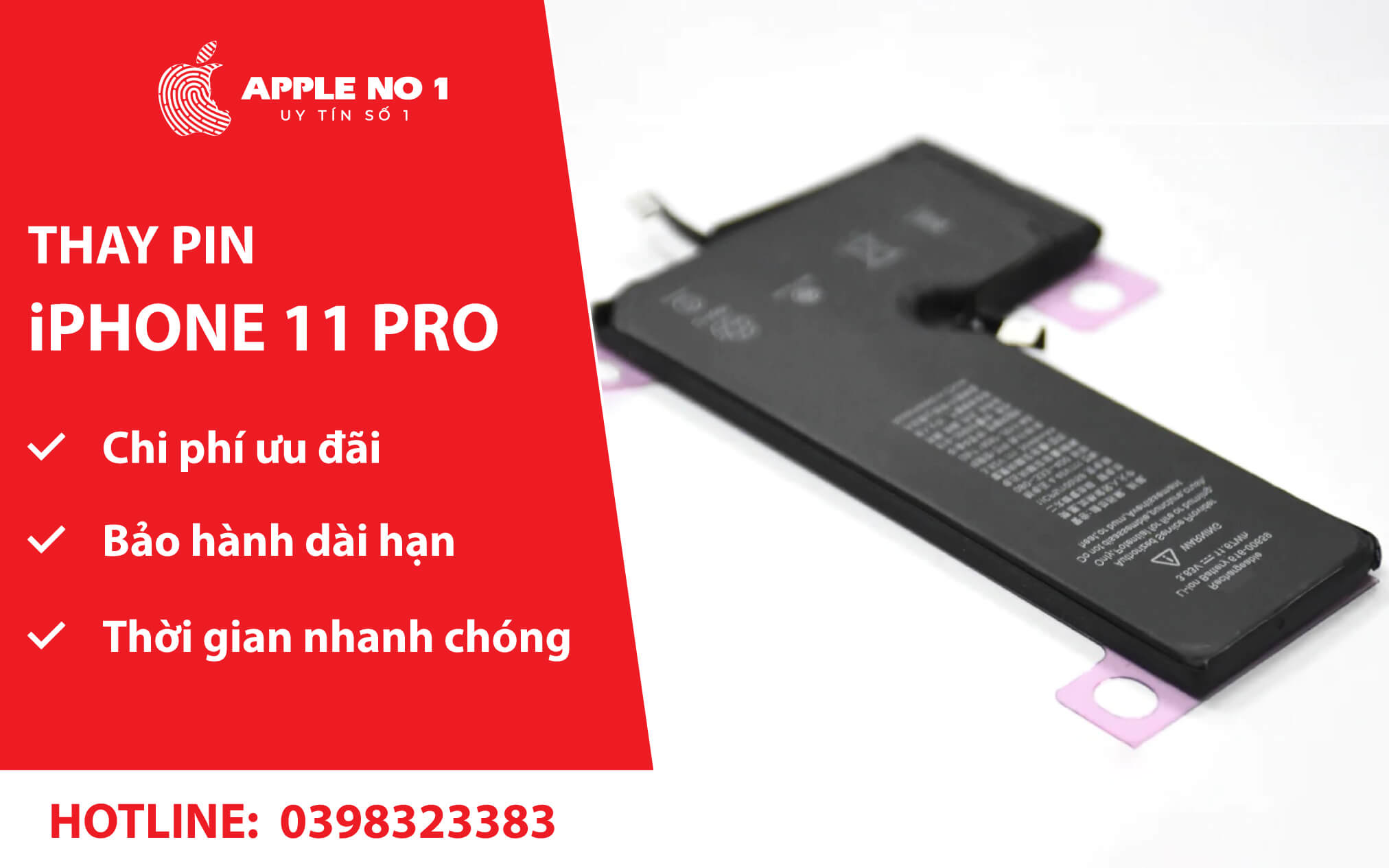 thay cell pin iphone 11 pro tai appleno1