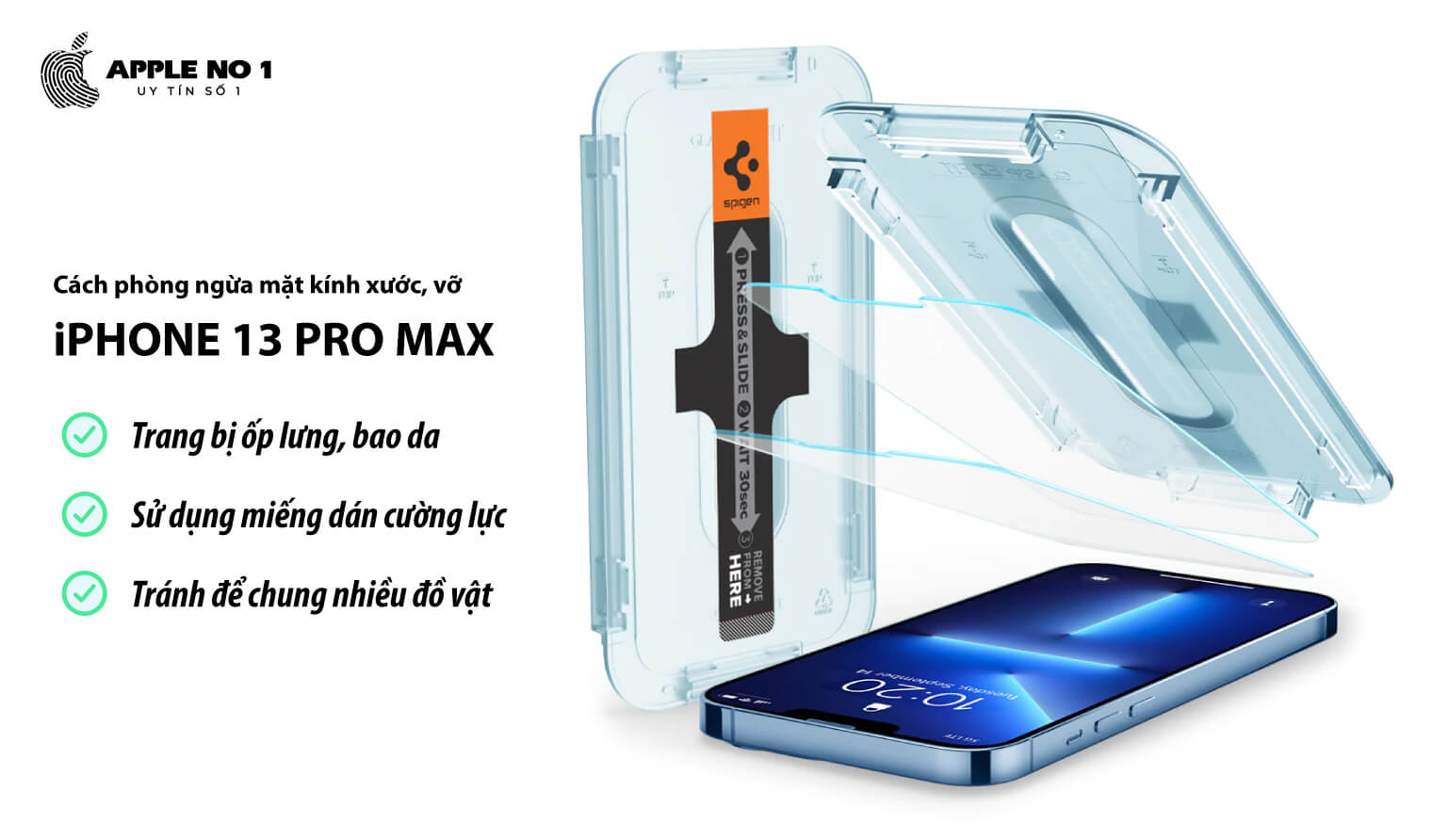 Cach phong ngua mat kinh iPhone 13 Pro Max xuoc, nut vo