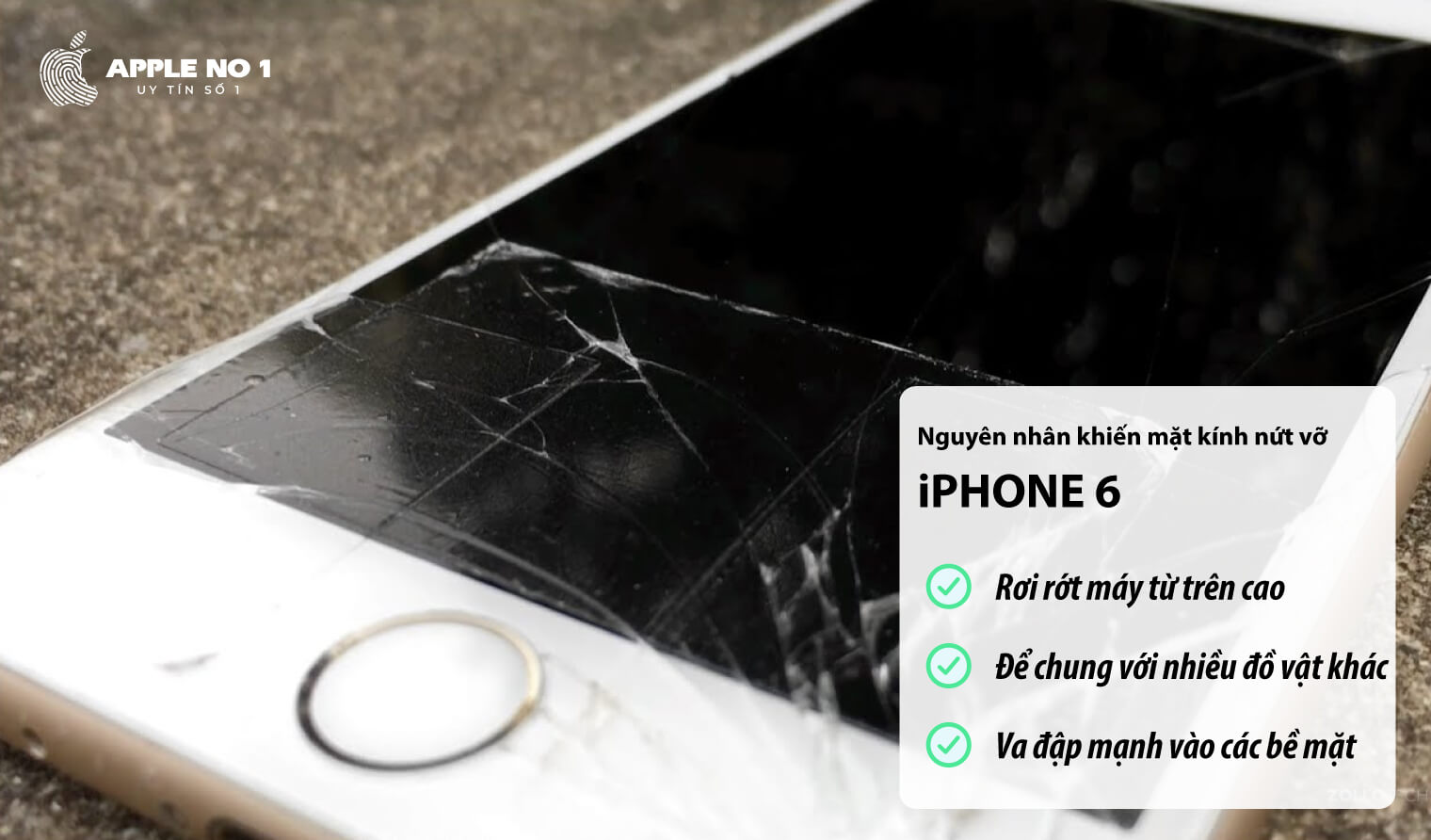 nguyen nhan mat kinh iphone 6 nut vo