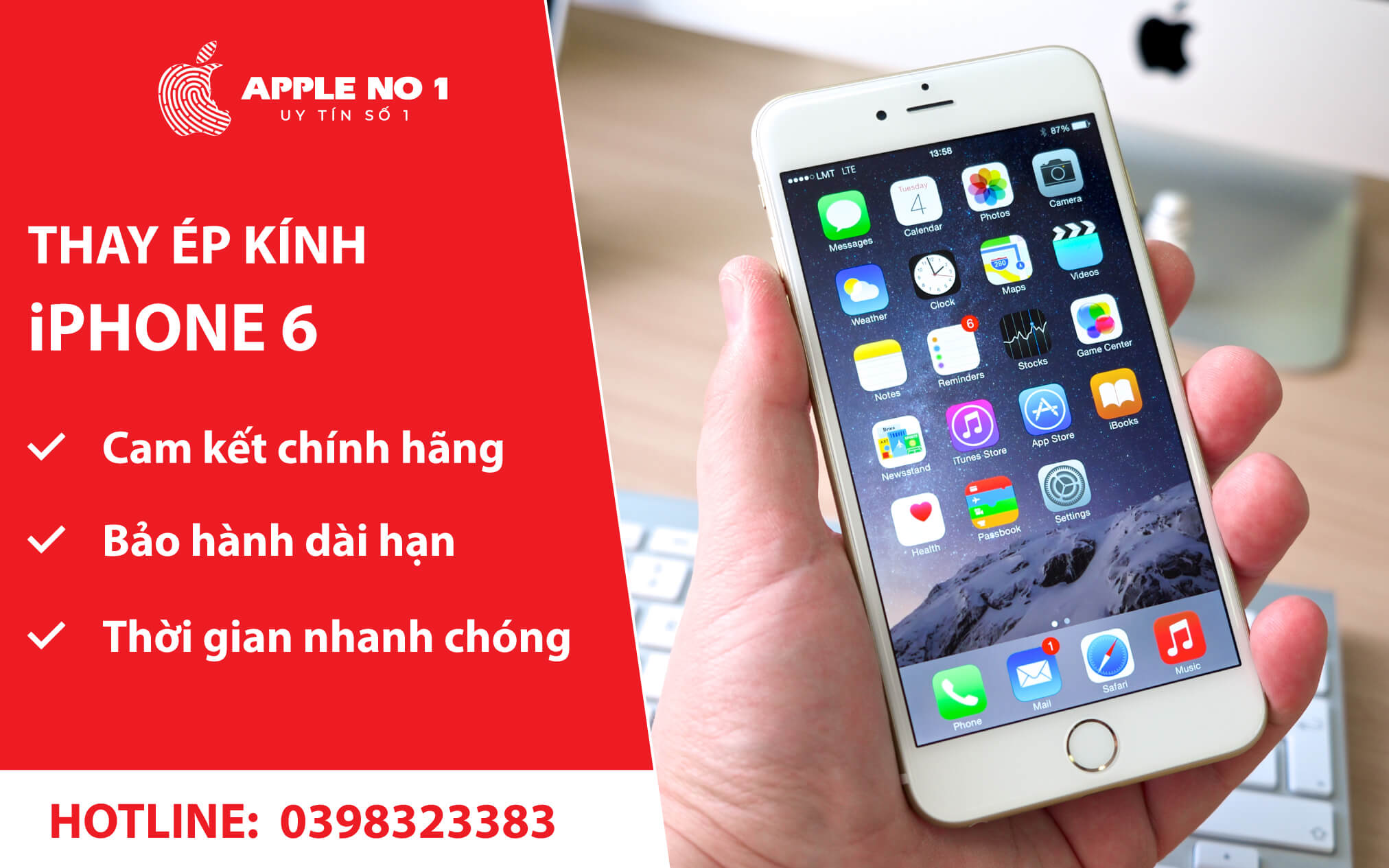 dia chi thay ep kinh dien thoai iphone 6 gia tot tai Ha Noi