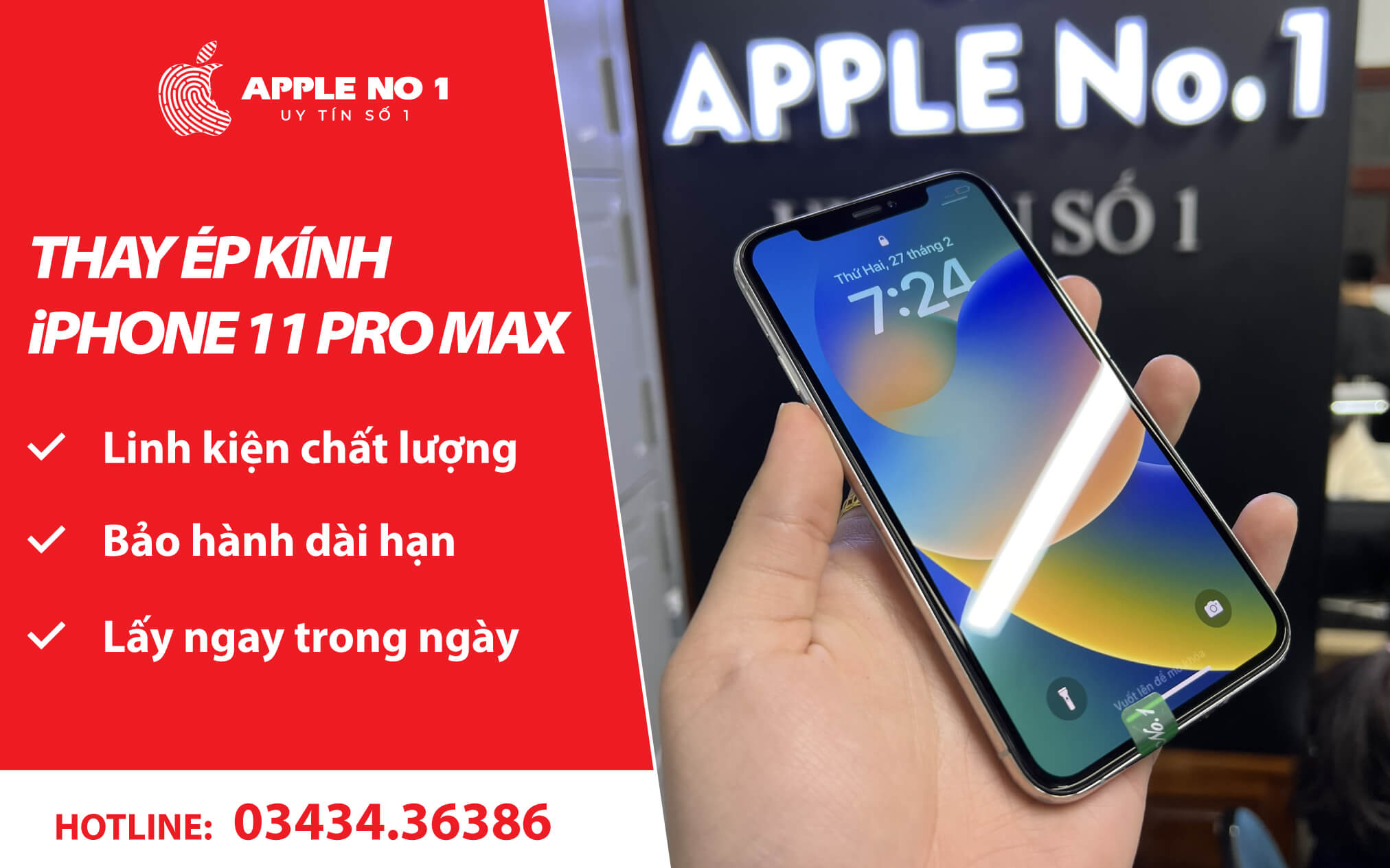 vi sao nen su dung dich vu thay mat kinh iphone 11 pro max tai apple no.1?