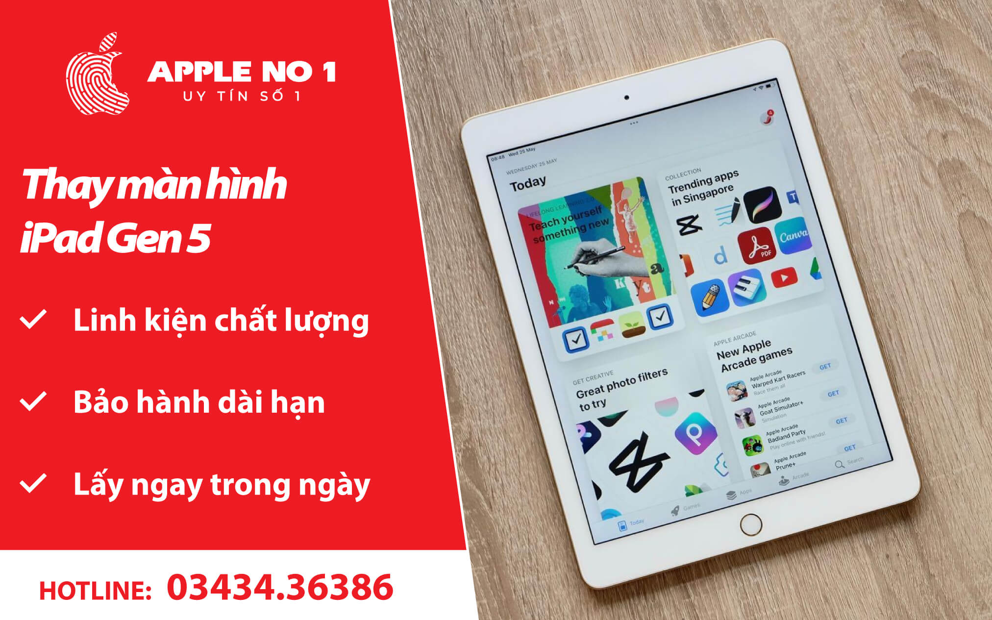 thay màn hình ipad gen 5 - apple no.1