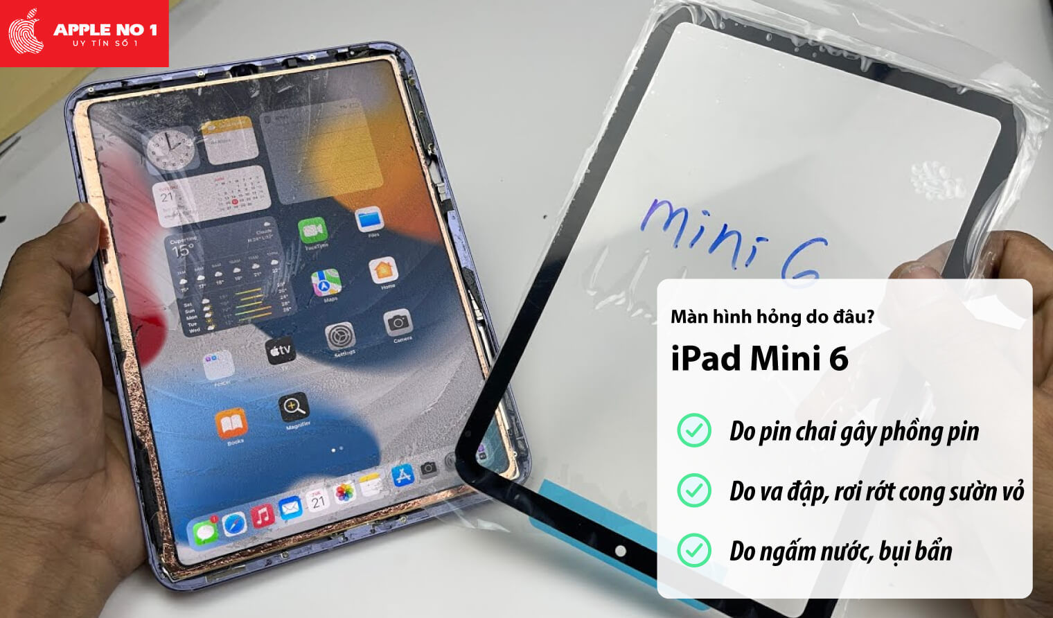 Màn hình iPad mini 6 bị hỏng do đâu?