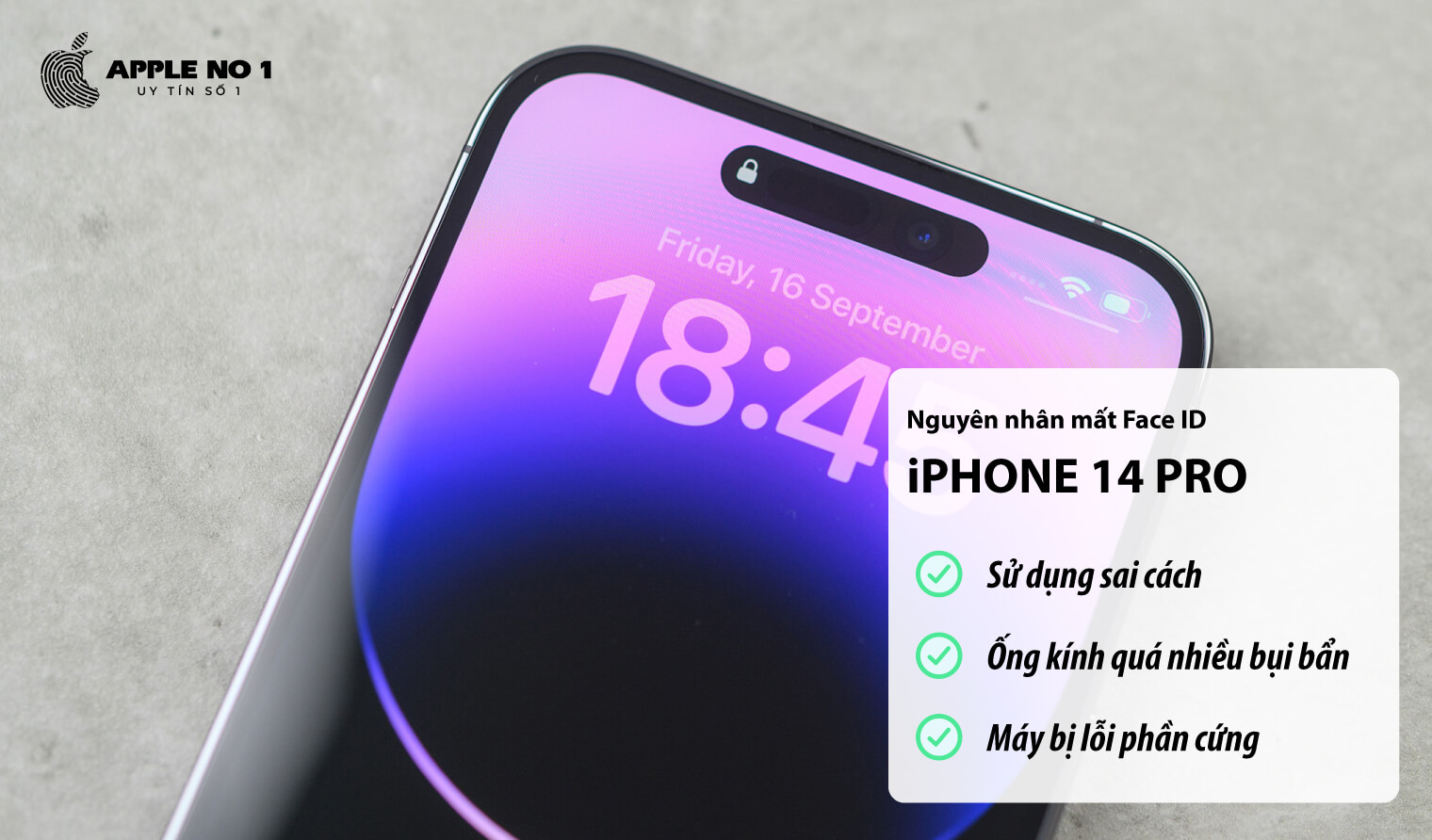 Nguyên nhân iPhone 14 Pro lỗi Face ID