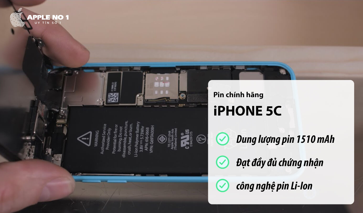 pin iphone 5c chinh hang