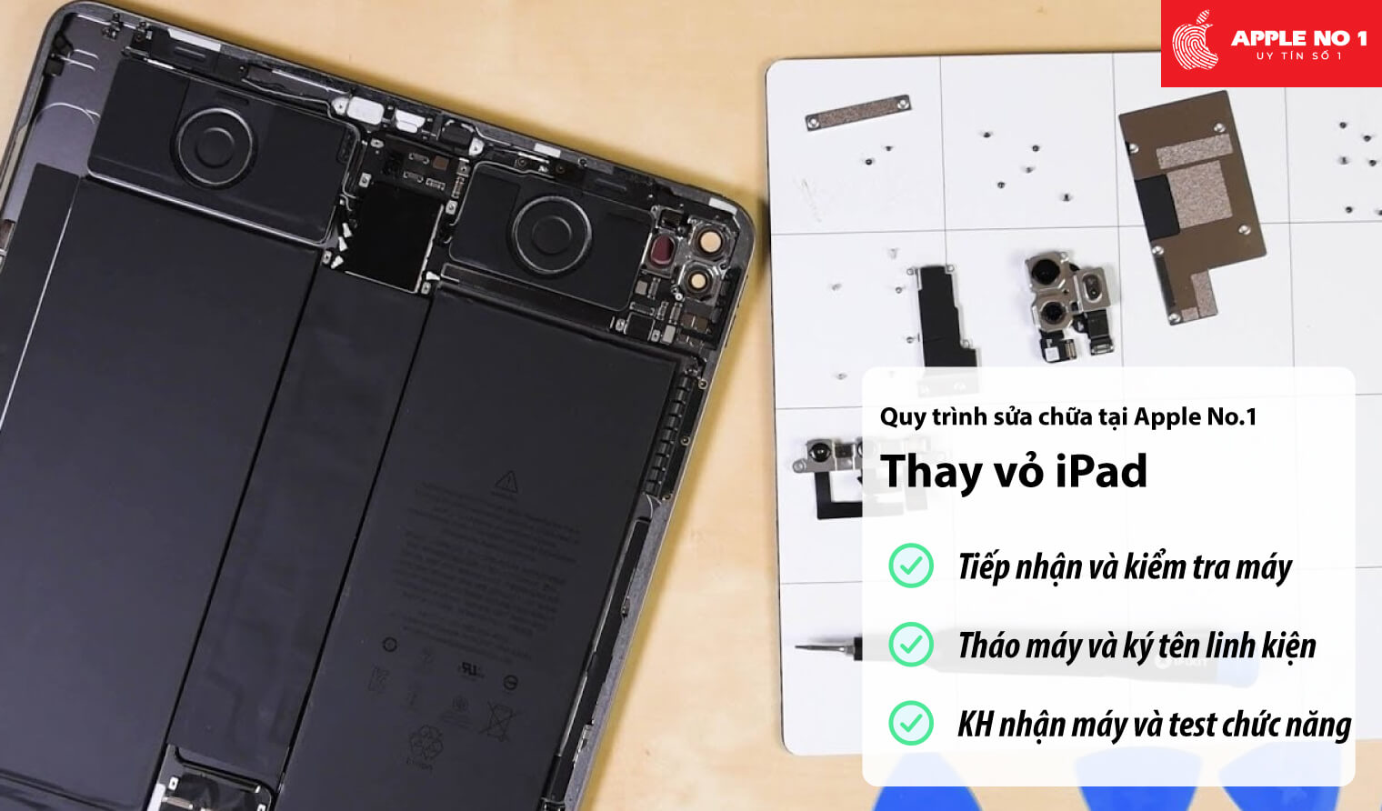 Quy trình thay vỏ iPad tại Apple No.1