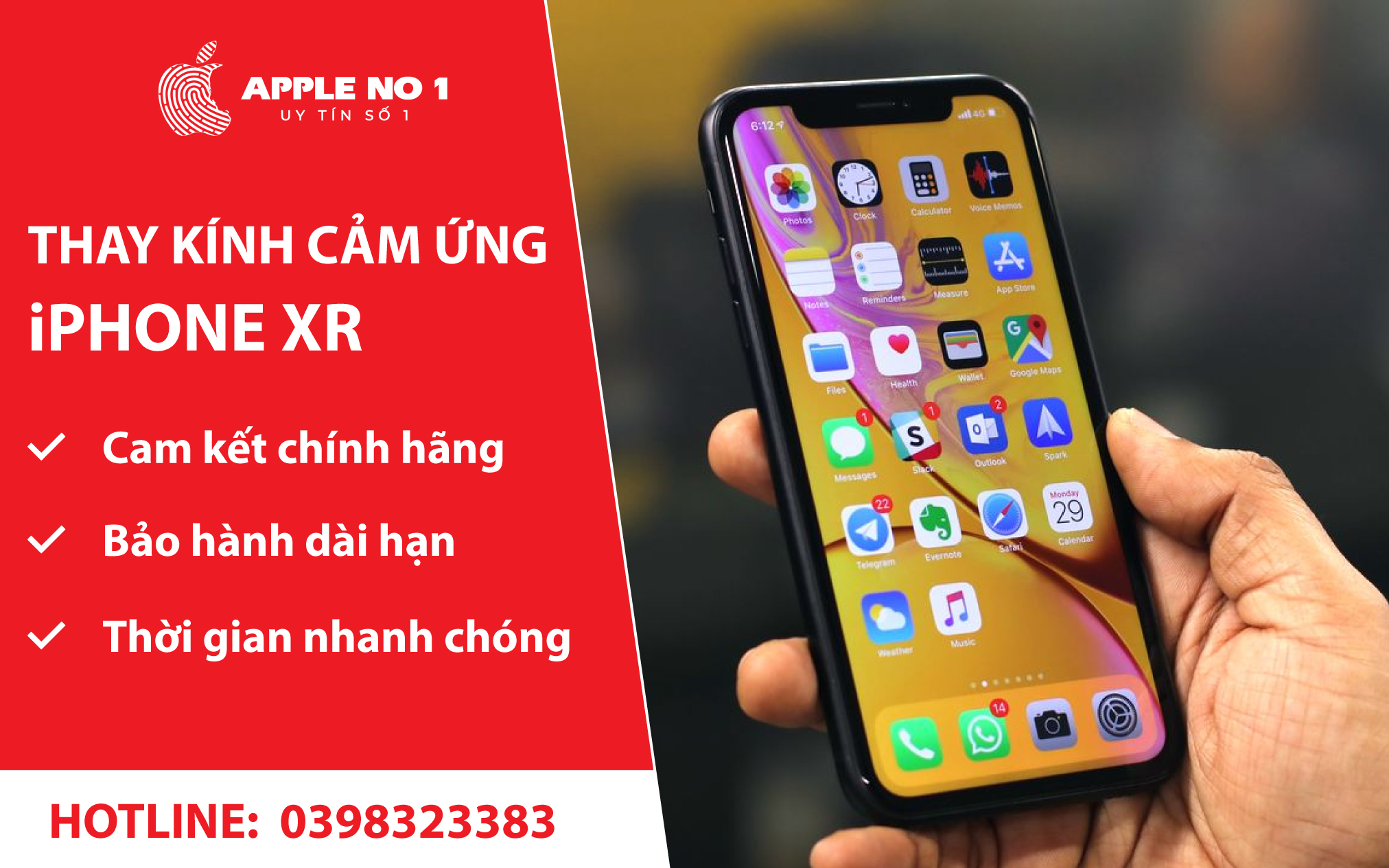 thay kinh cam ung iphone xr gia re, lay ngay tai Ha Noi