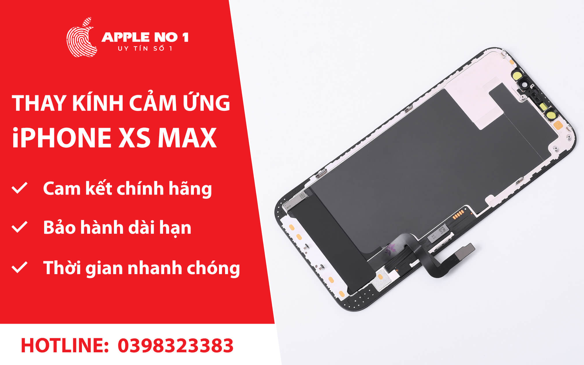 dich vu thay kinh cam ung iphone xs max nhanh chong, chat luong tai apple no.1