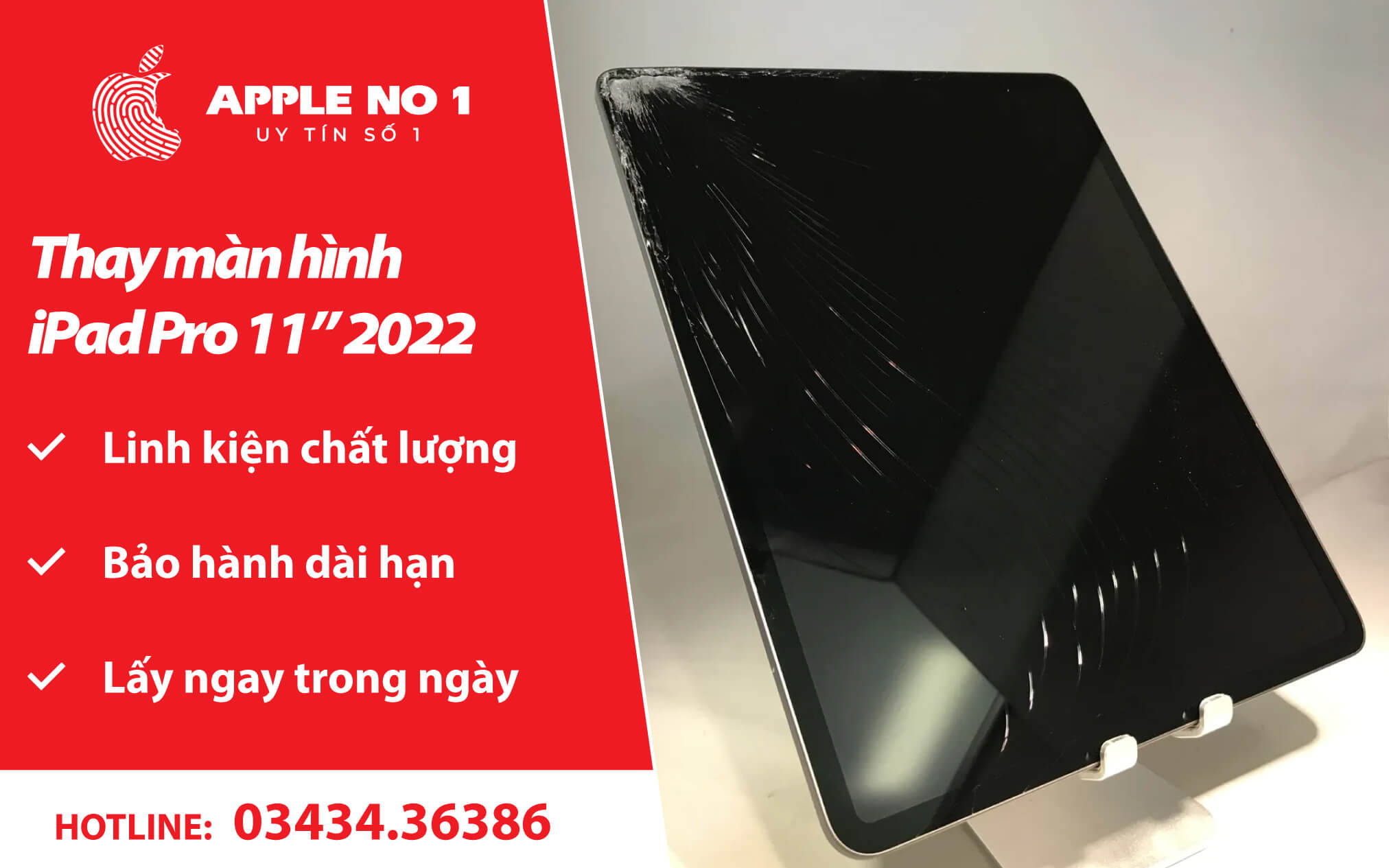 thay màn hình ipad pro 11 inch M1 2022 - apple no.1