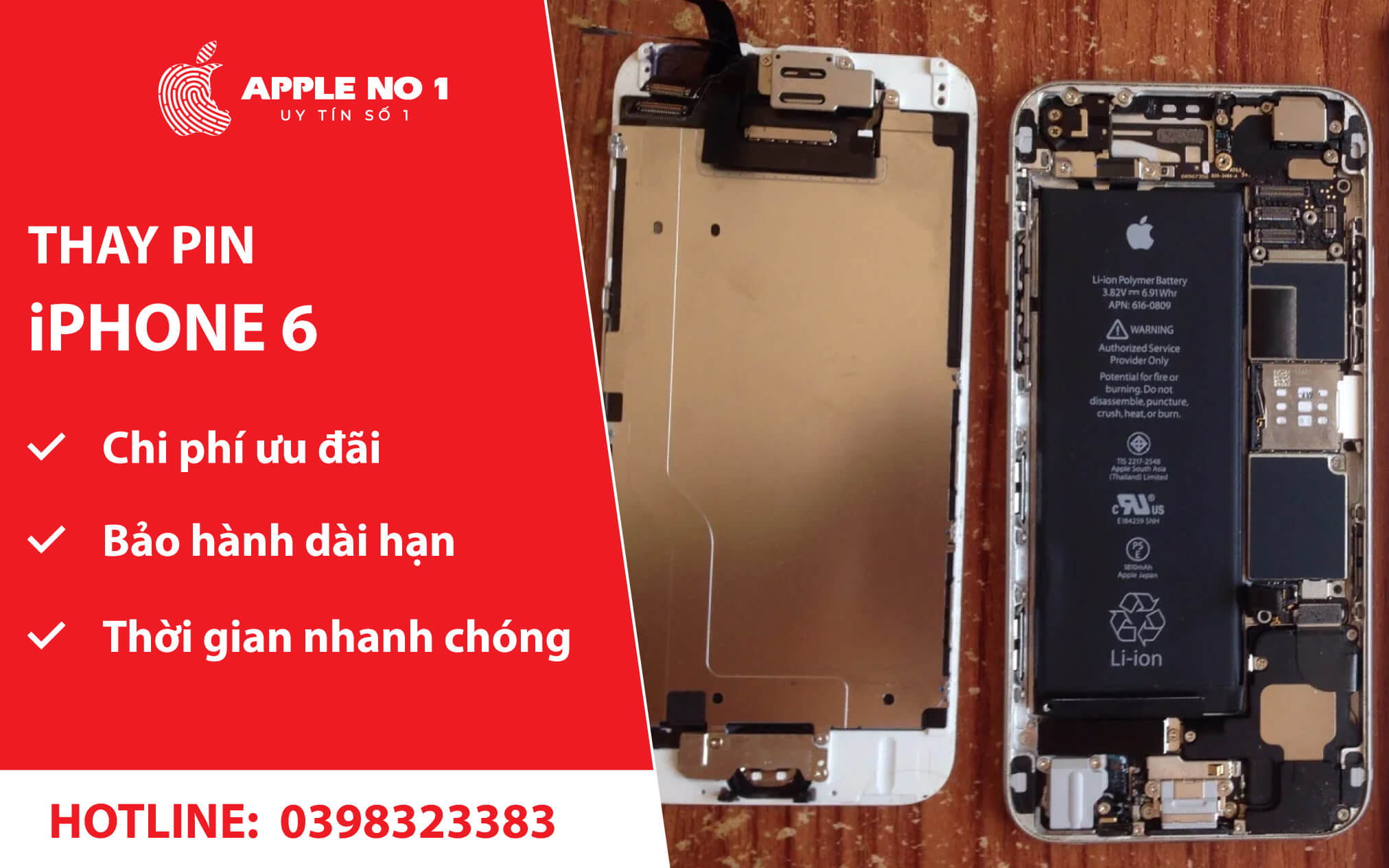 thay pin iphone 6 appleno1