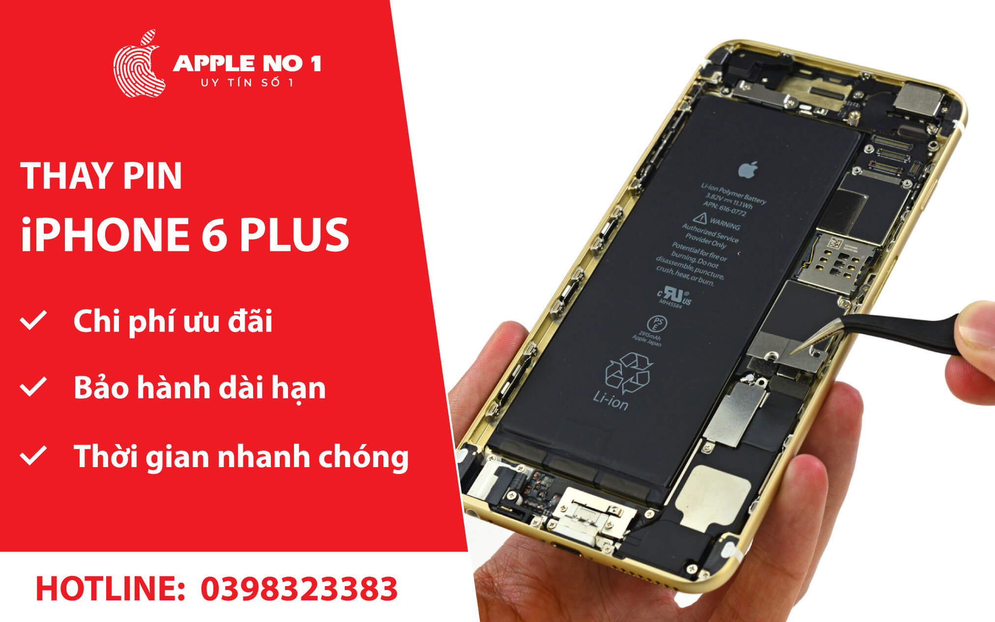 thay pin iphone 6s appleno1