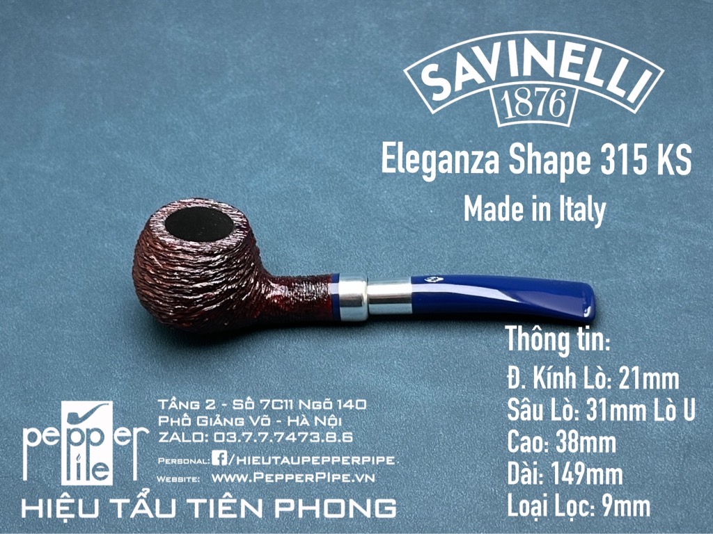 Savinelli Eleganza Rusticated Shape 315 KS