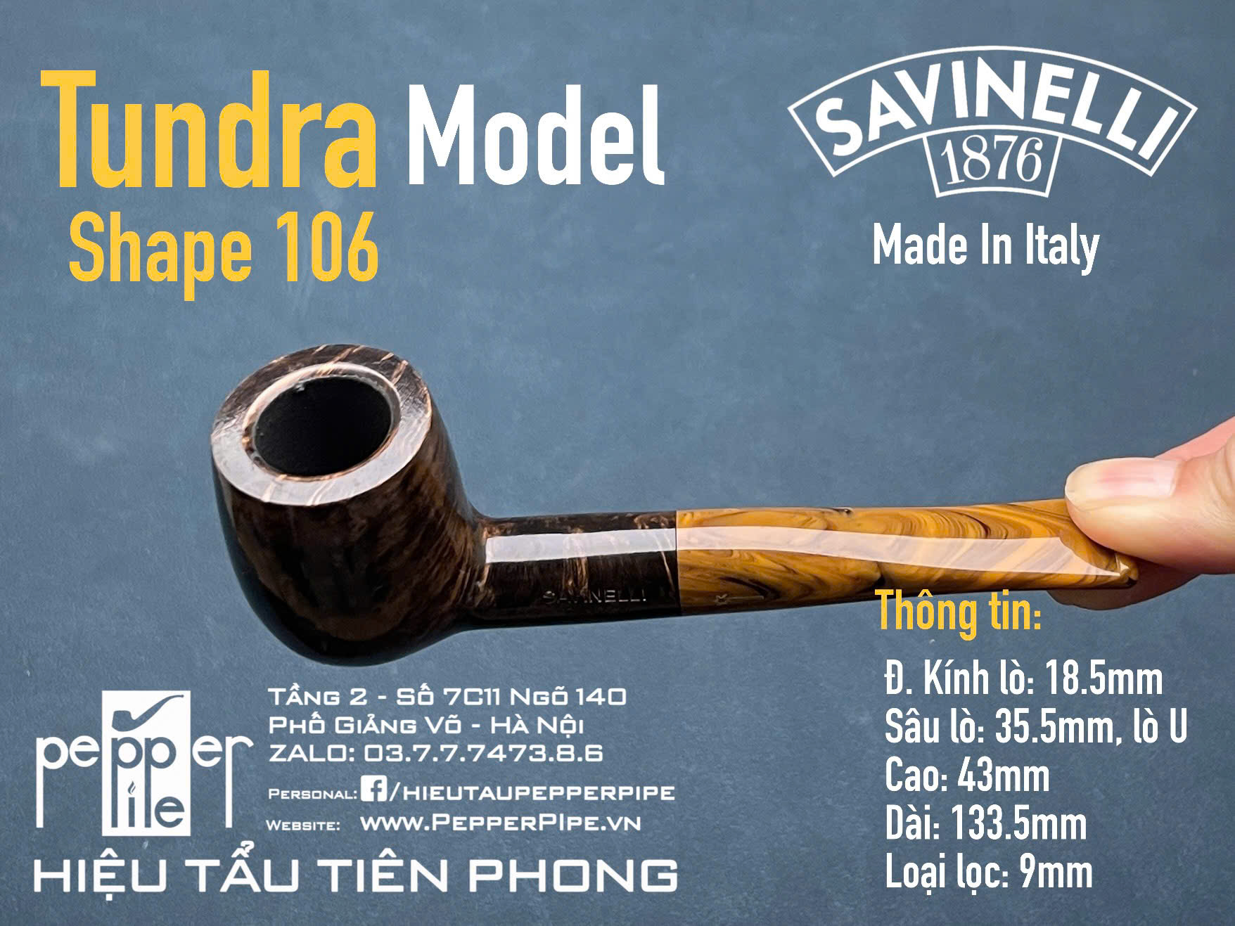 Savinelli Tundra Smooth Shape 106