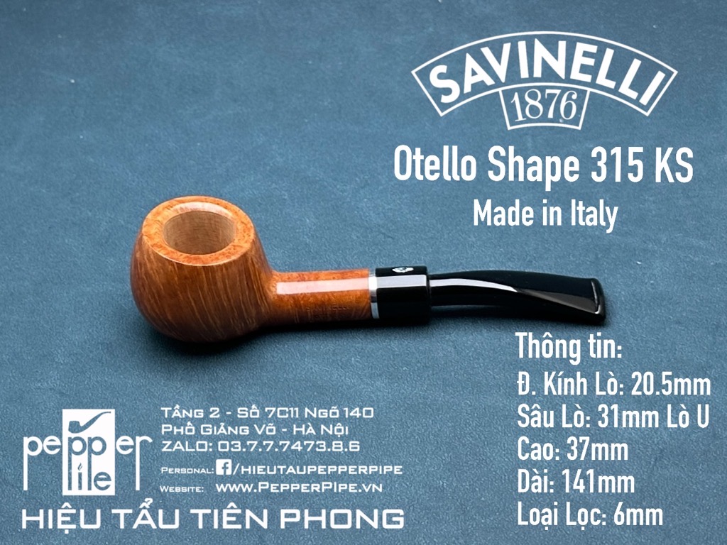 Savinelli Otello Smooth Natural Shape 315 KS