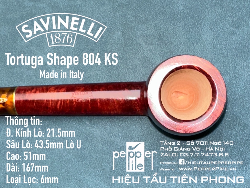 Savinelli Tortuga Smooth Shape 804 KS