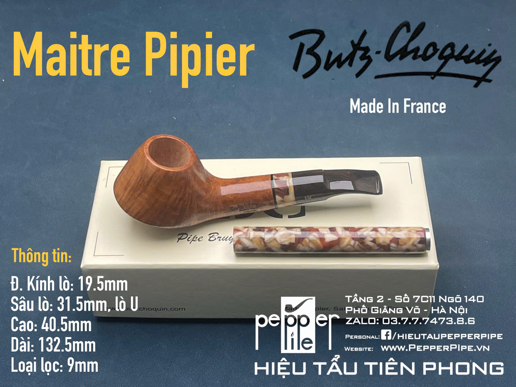 Butz Choquin Maitre Pipier With Tamper