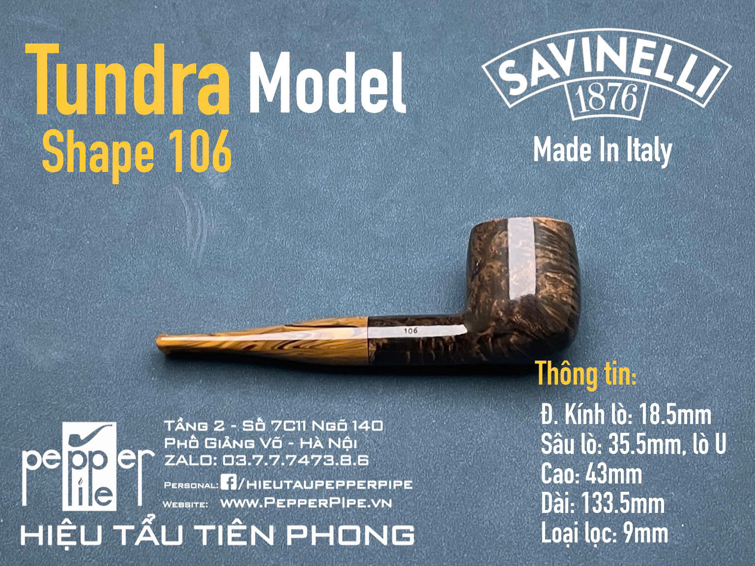 Savinelli Tundra Smooth Shape 106