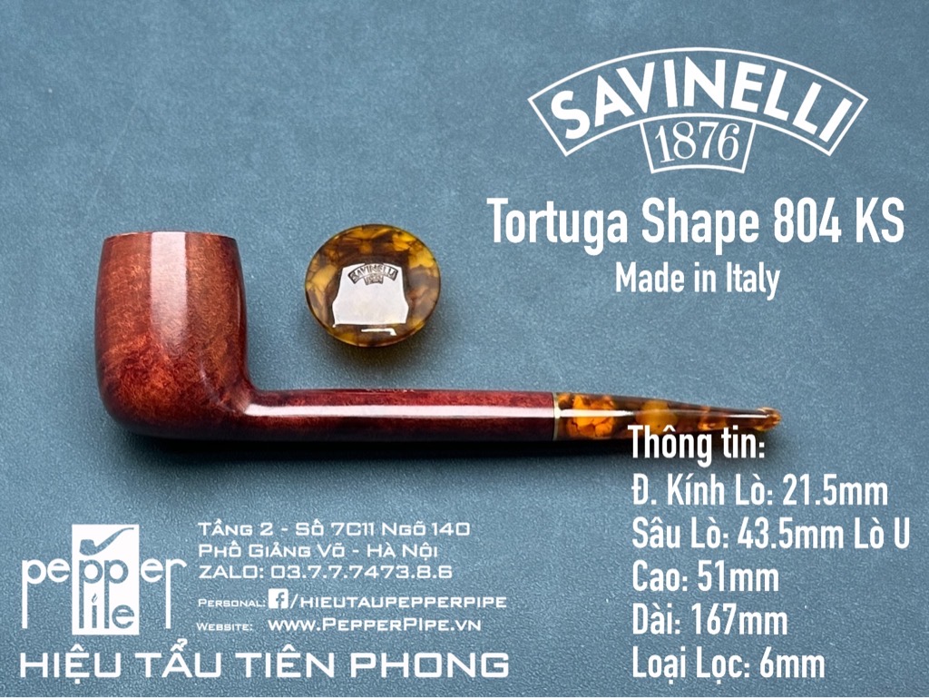 Savinelli Tortuga Smooth Shape 804 KS