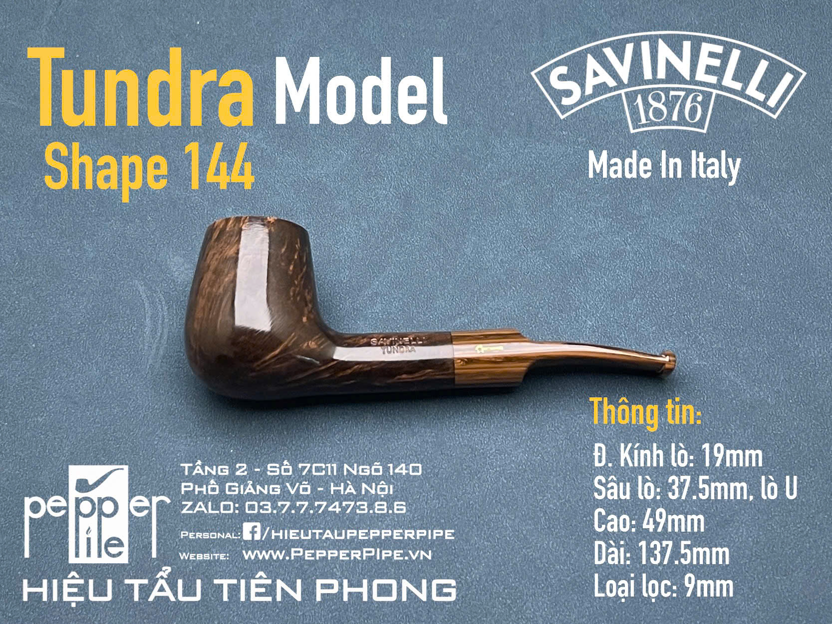 Savinelli Tundra Smooth Shape 144