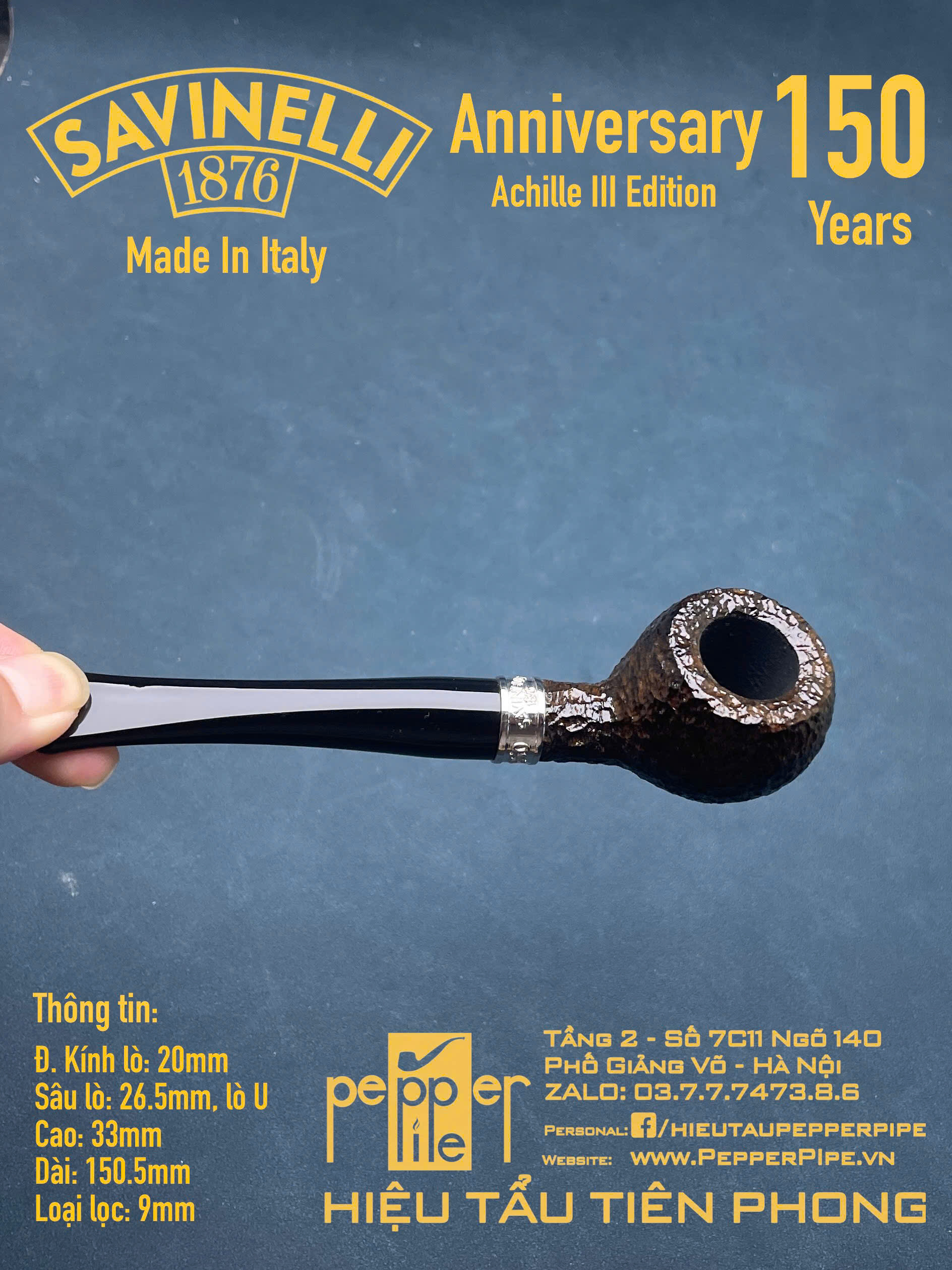 Savinelli Anniversary 150 Years Achille III Edition