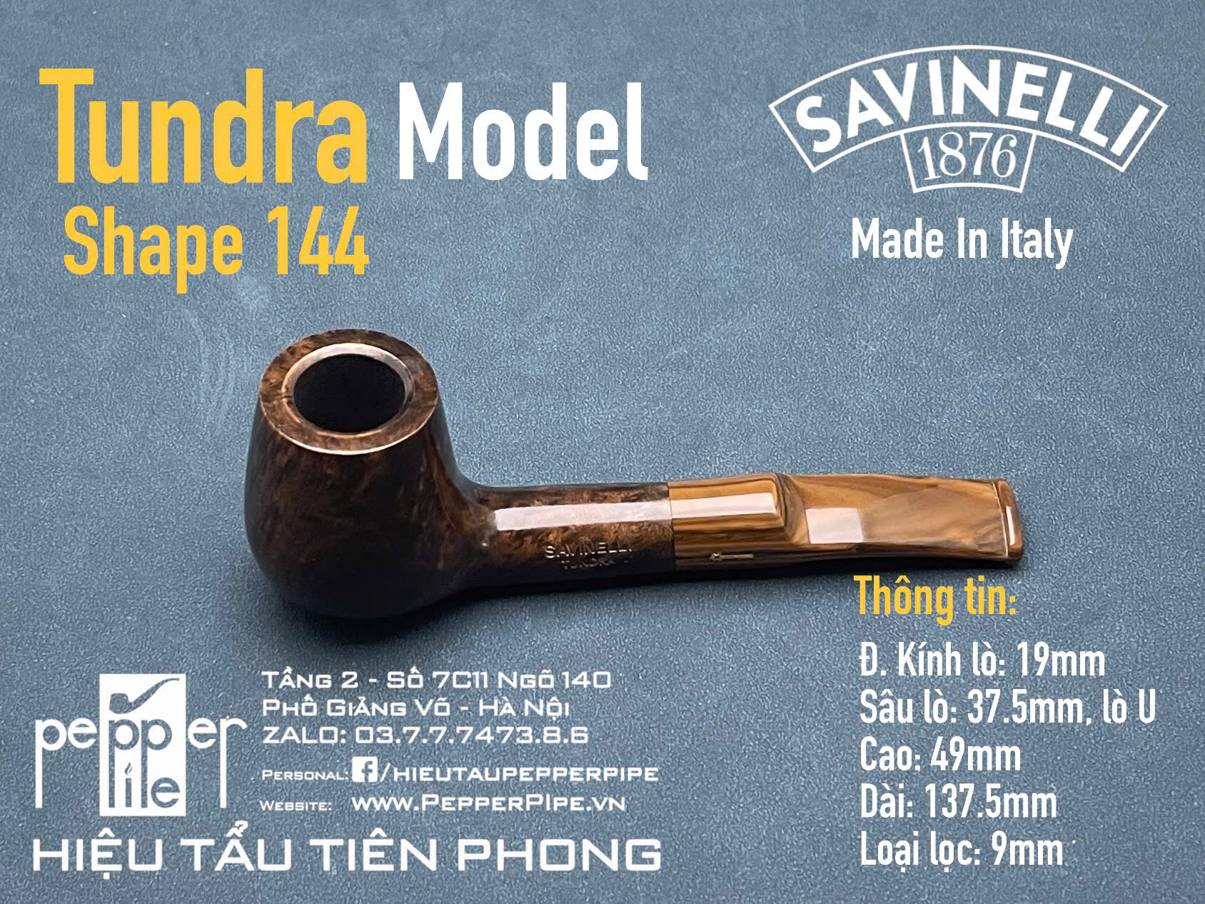 Savinelli Tundra Smooth Shape 144