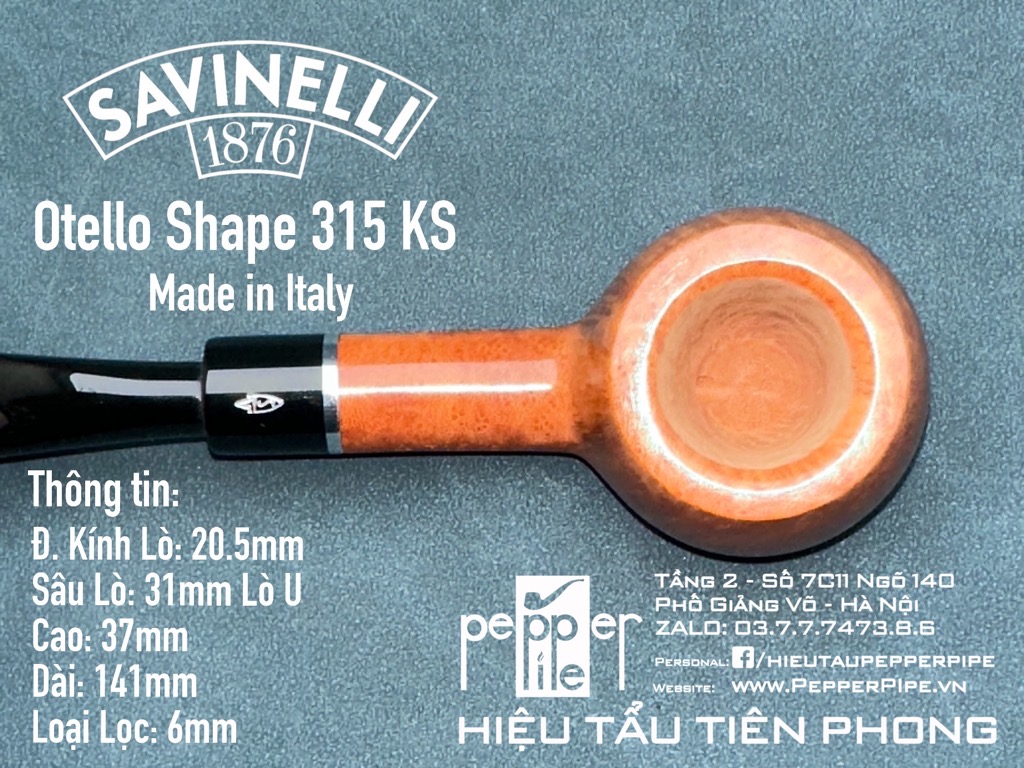 Savinelli Otello Smooth Natural Shape 315 KS