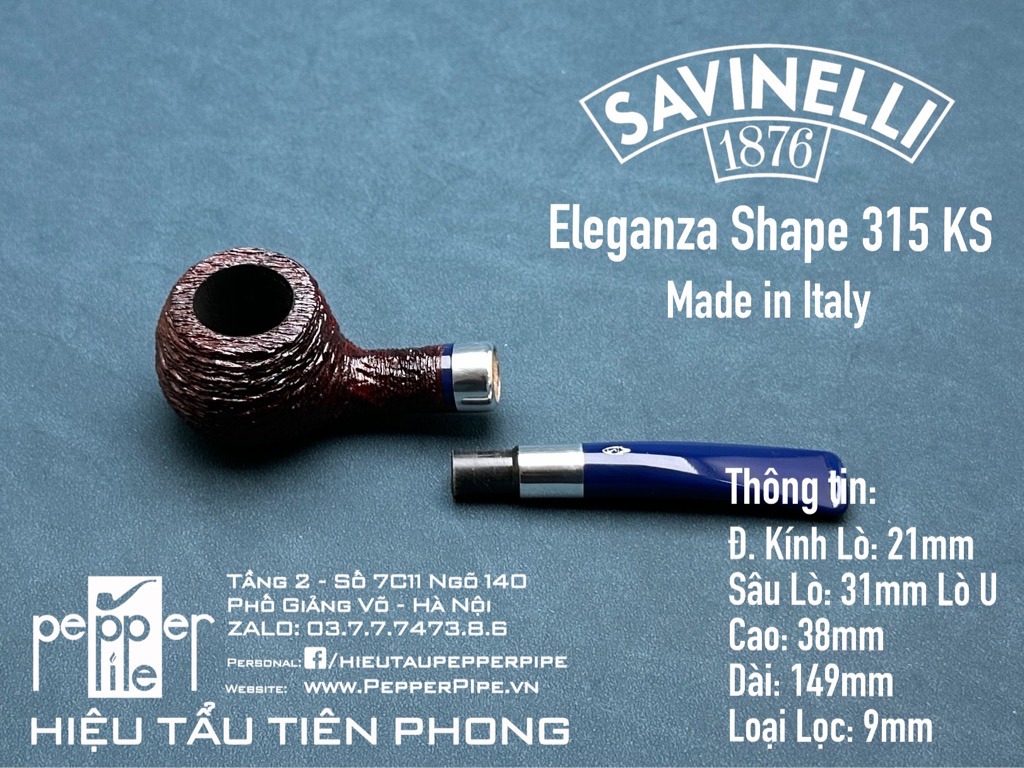 Savinelli Eleganza Rusticated Shape 315 KS