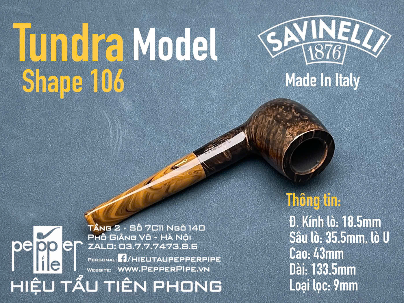 Savinelli Tundra Smooth Shape 106