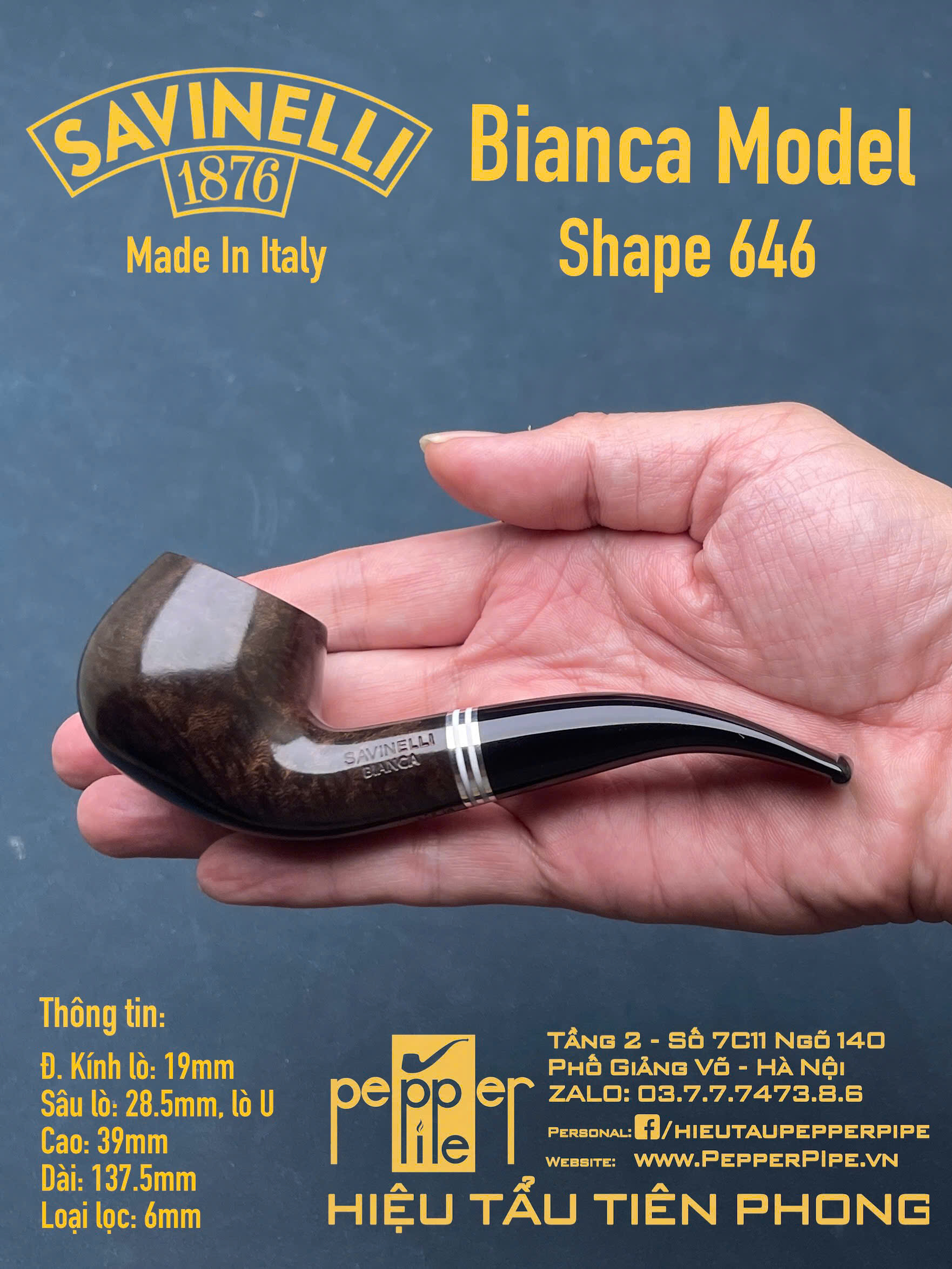Savinelli Bianca Shape 646