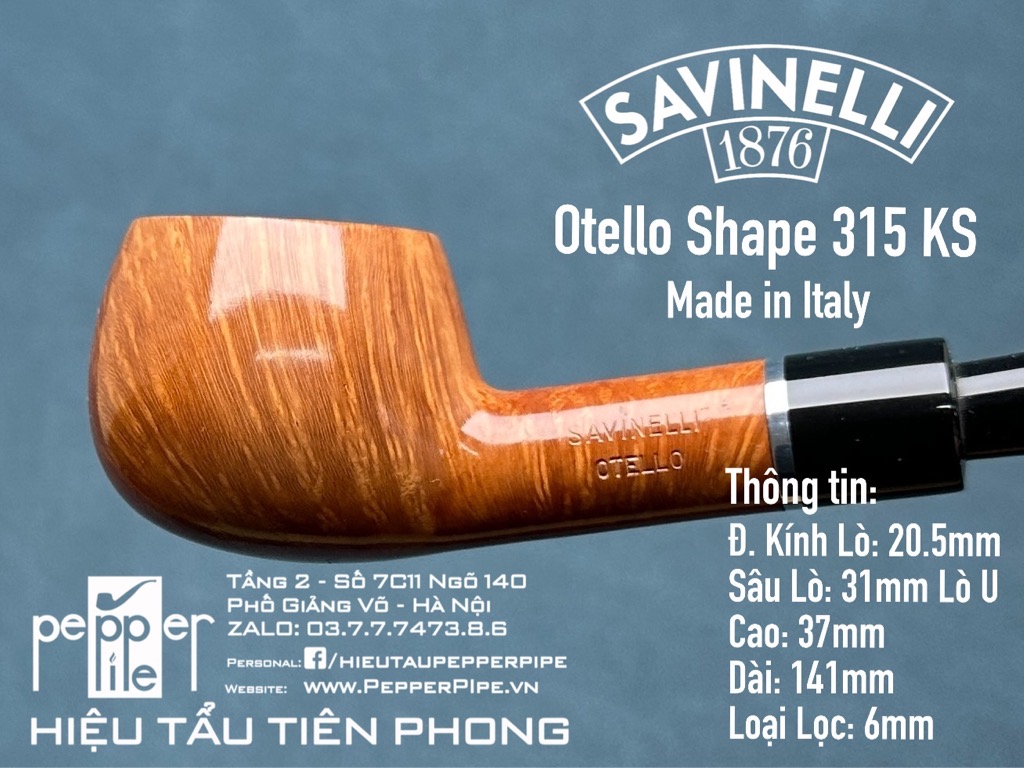 Savinelli Otello Smooth Natural Shape 315 KS