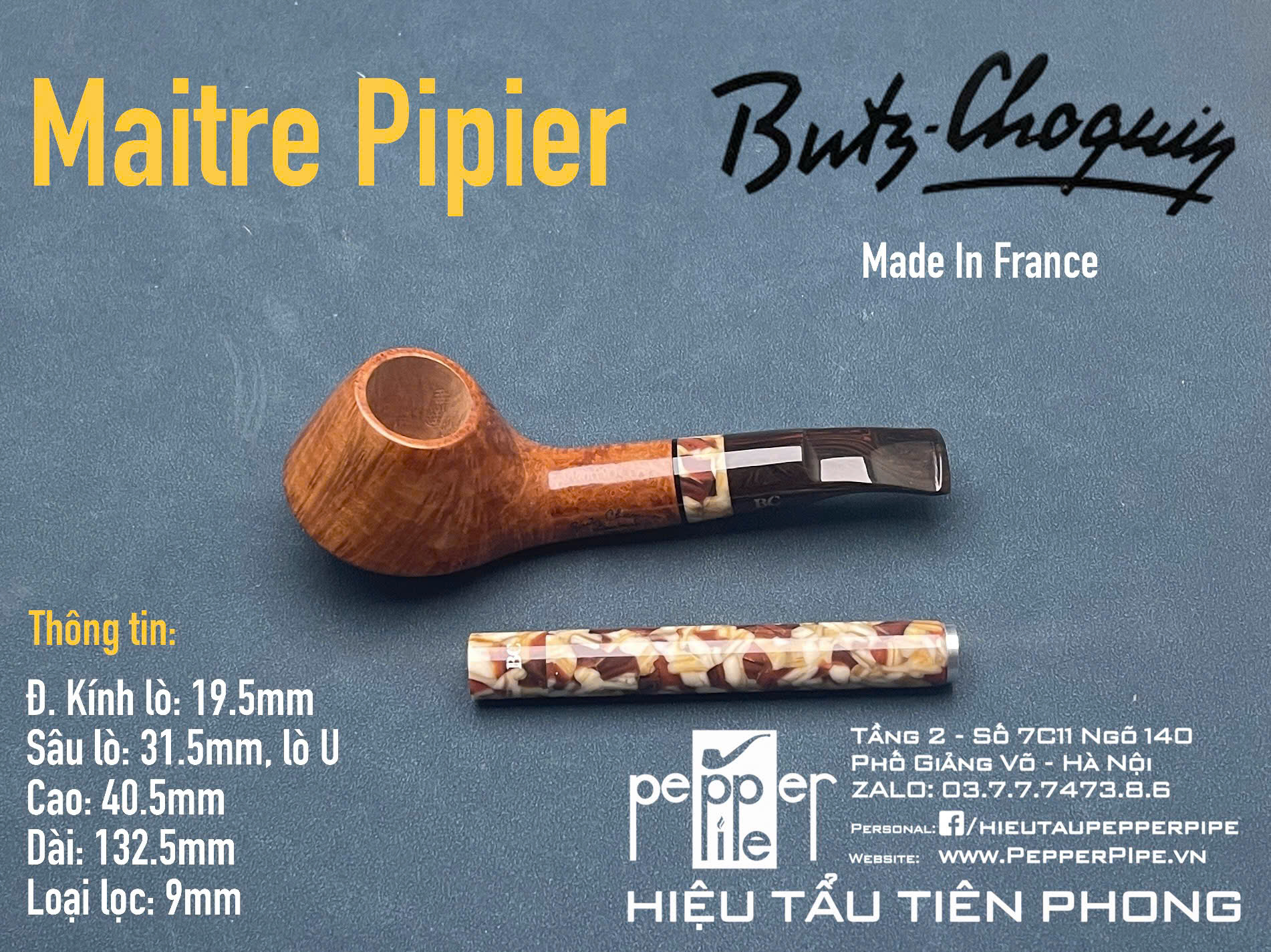 Butz Choquin Maitre Pipier With Tamper