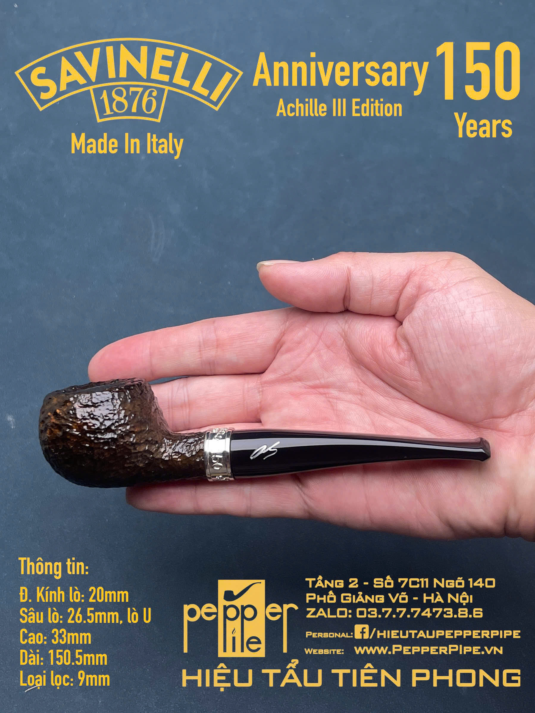 Savinelli Anniversary 150 Years Achille III Edition