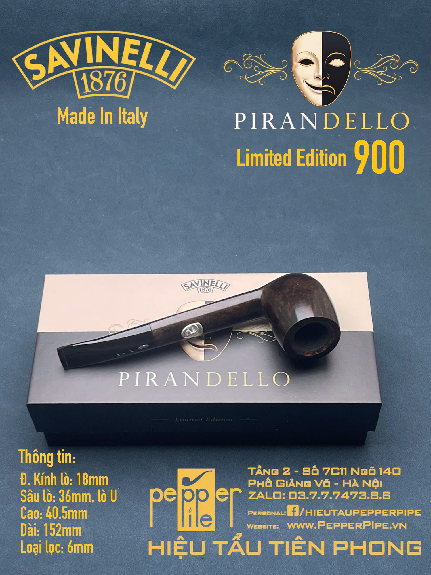 Savinelli Pirandello Limited Edition 900 pieces