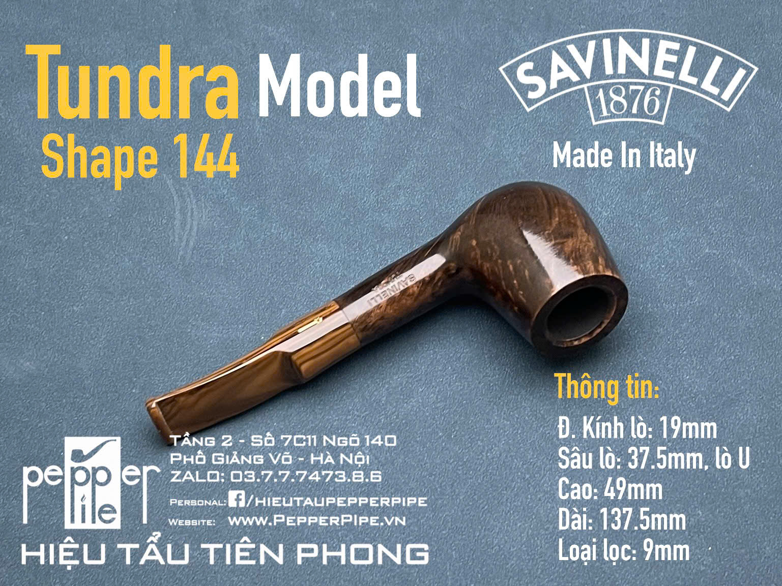 Savinelli Tundra Smooth Shape 144