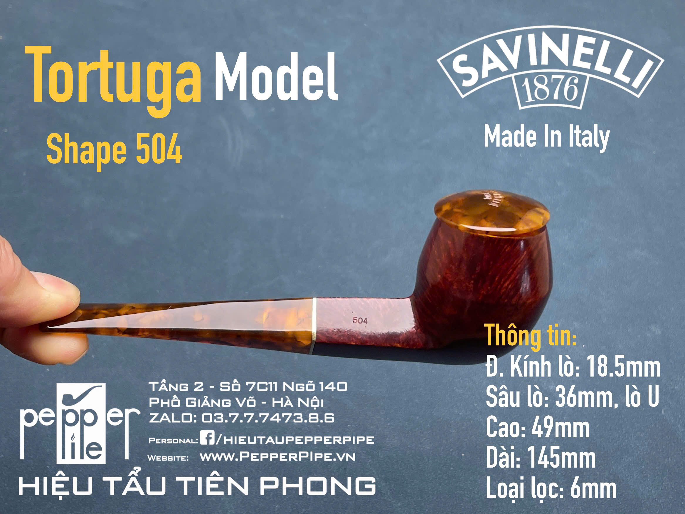 Savinelli Alligator Smooth Shape 504