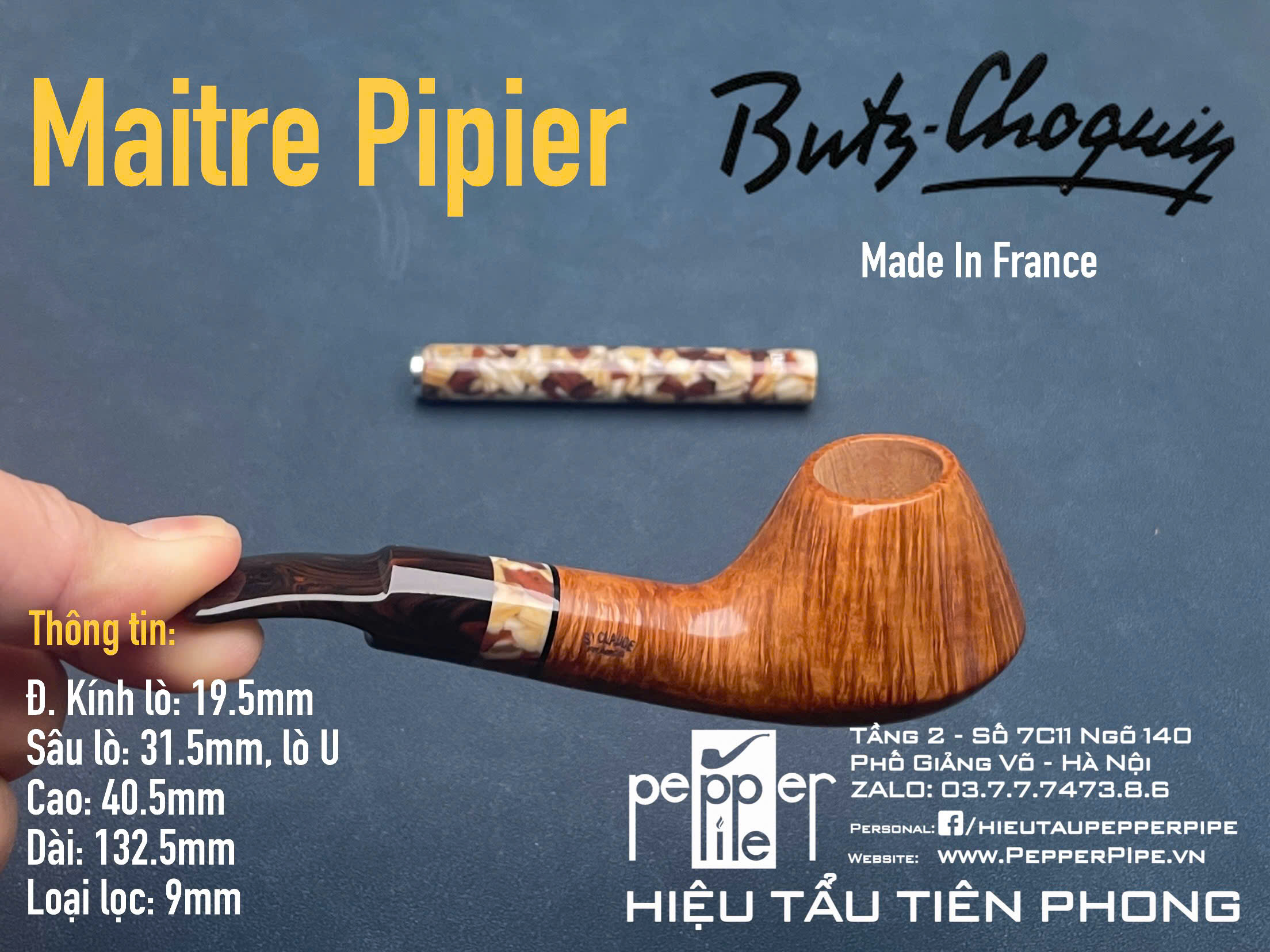 Butz Choquin Maitre Pipier With Tamper