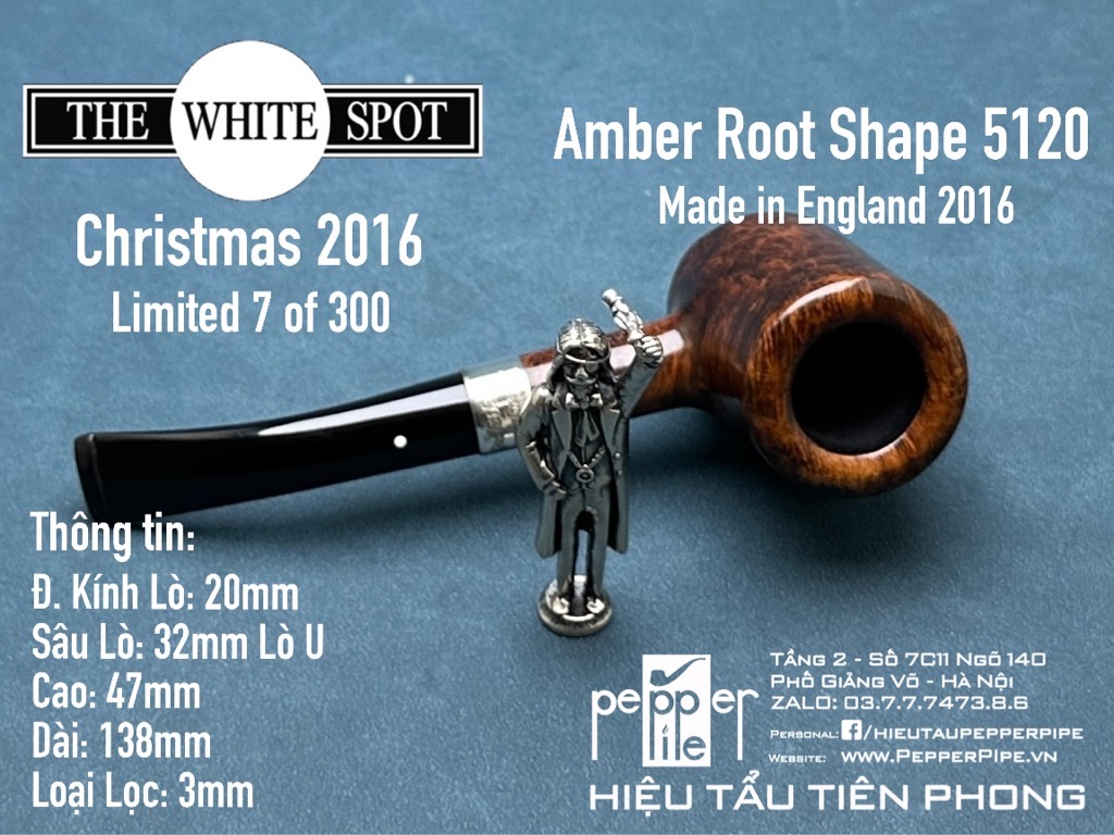 Dunhill Christmas 2016 - “Godfather Drosselmeyer” - Amber Root - Shape 5120 - No.7 of 300 - Made in England 2016