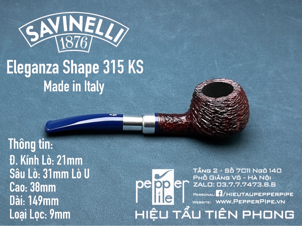 Savinelli Eleganza Rusticated Shape 315 KS