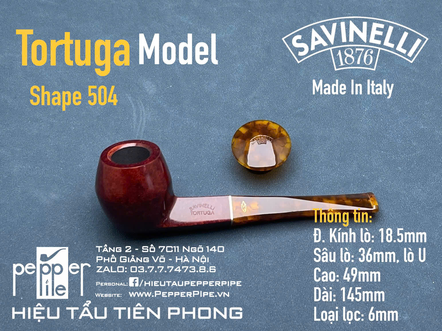Savinelli Alligator Smooth Shape 504