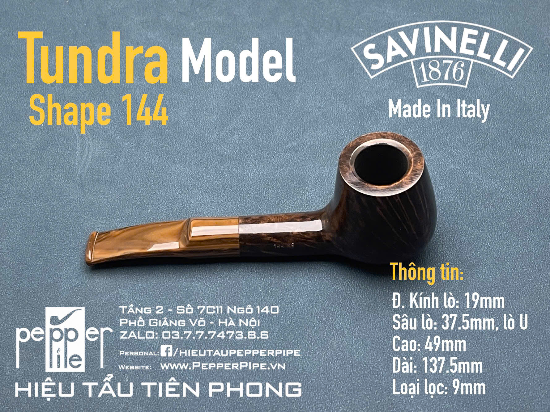 Savinelli Tundra Smooth Shape 144