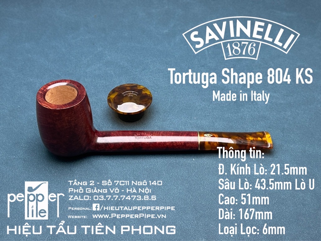 Savinelli Tortuga Smooth Shape 804 KS
