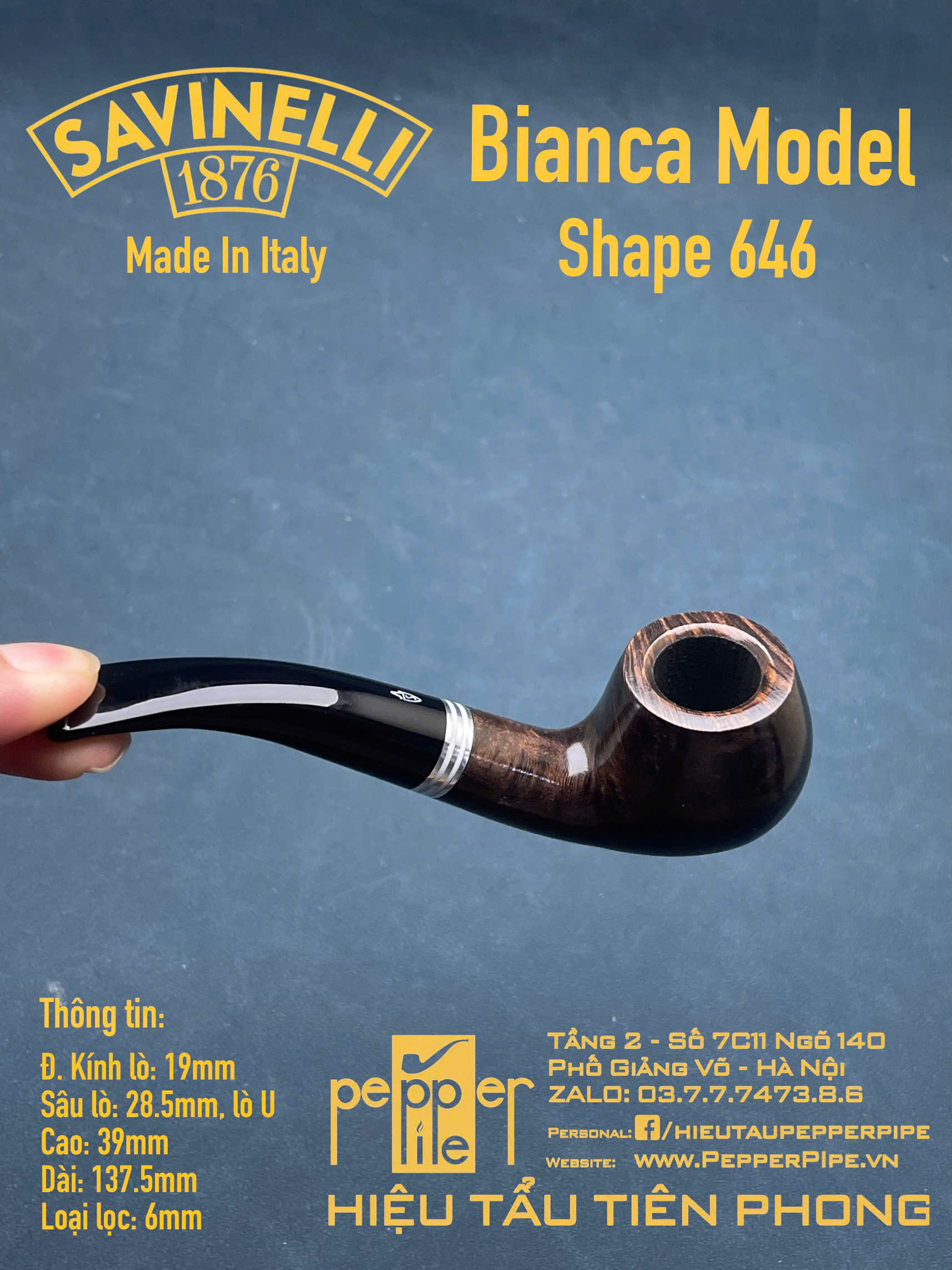 Savinelli Bianca Shape 646