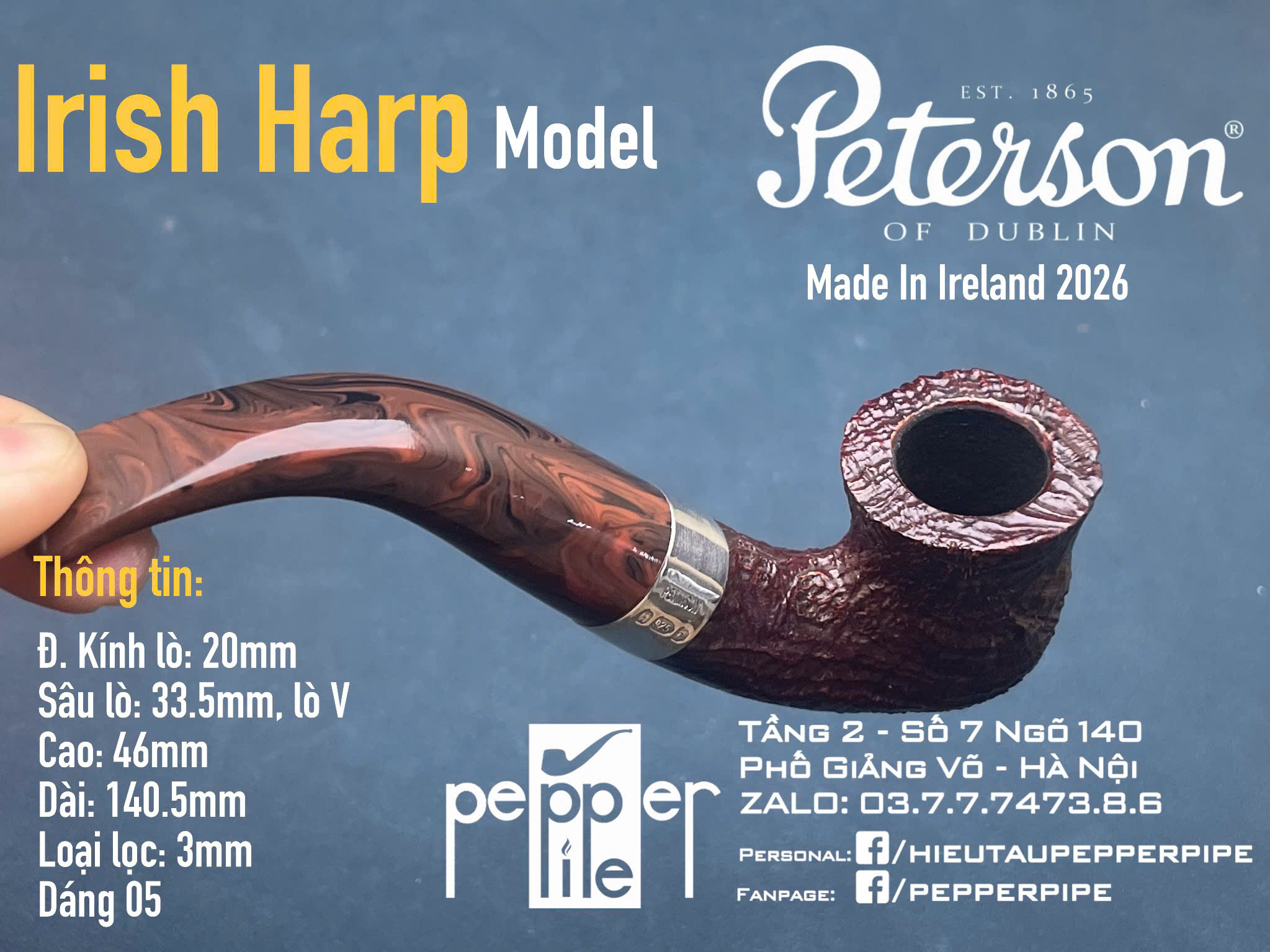 Peterson Irish Harp Sandblasted Shape 05